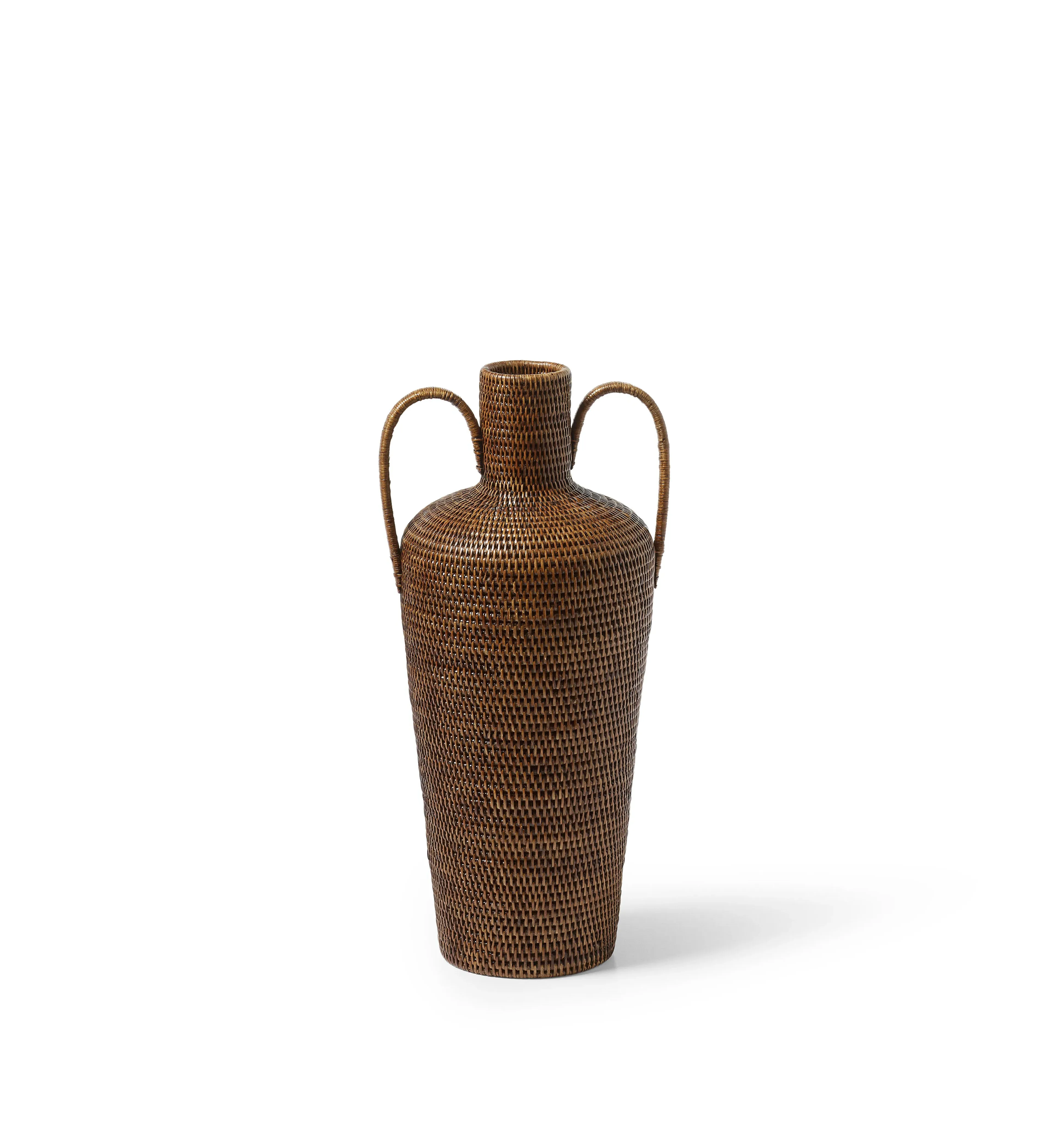 Rousham Short Vase - Antique Brown, Rattan alternate view