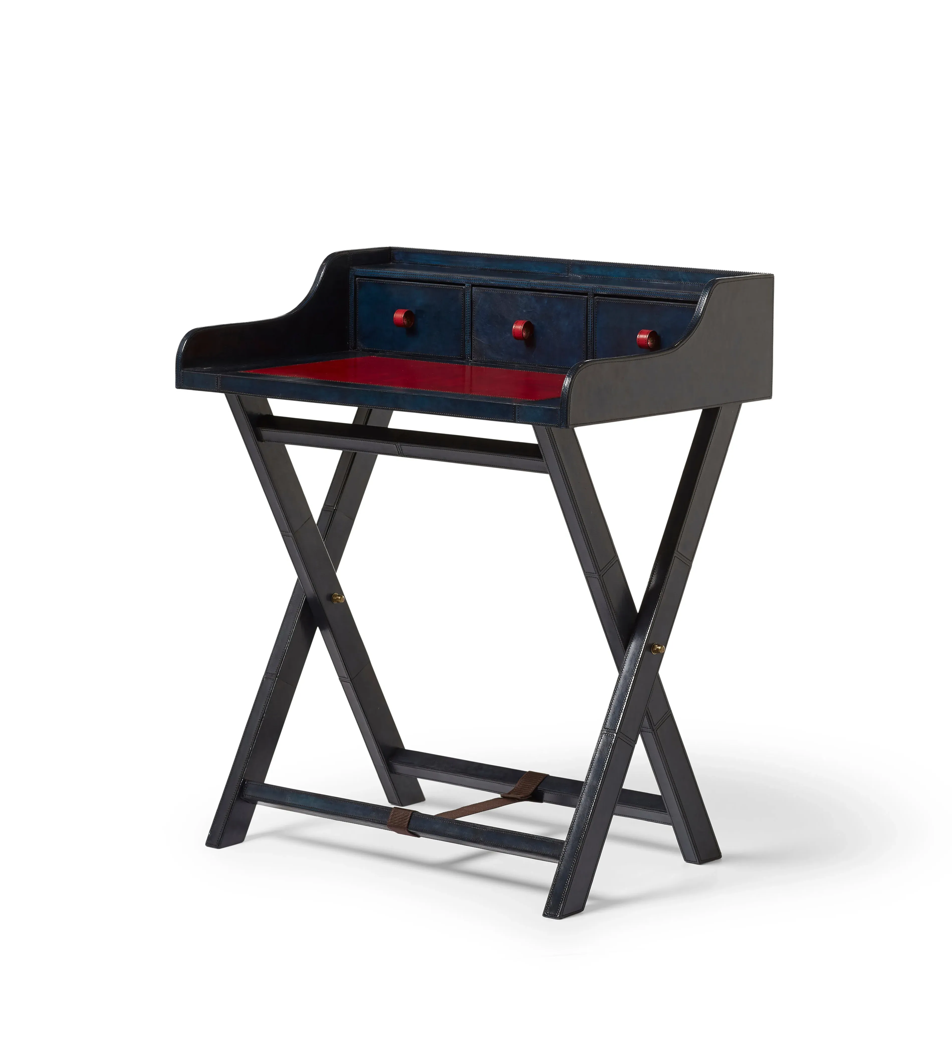 Sedbergh Desk - Sapphire, Leather by OKA, alternate view