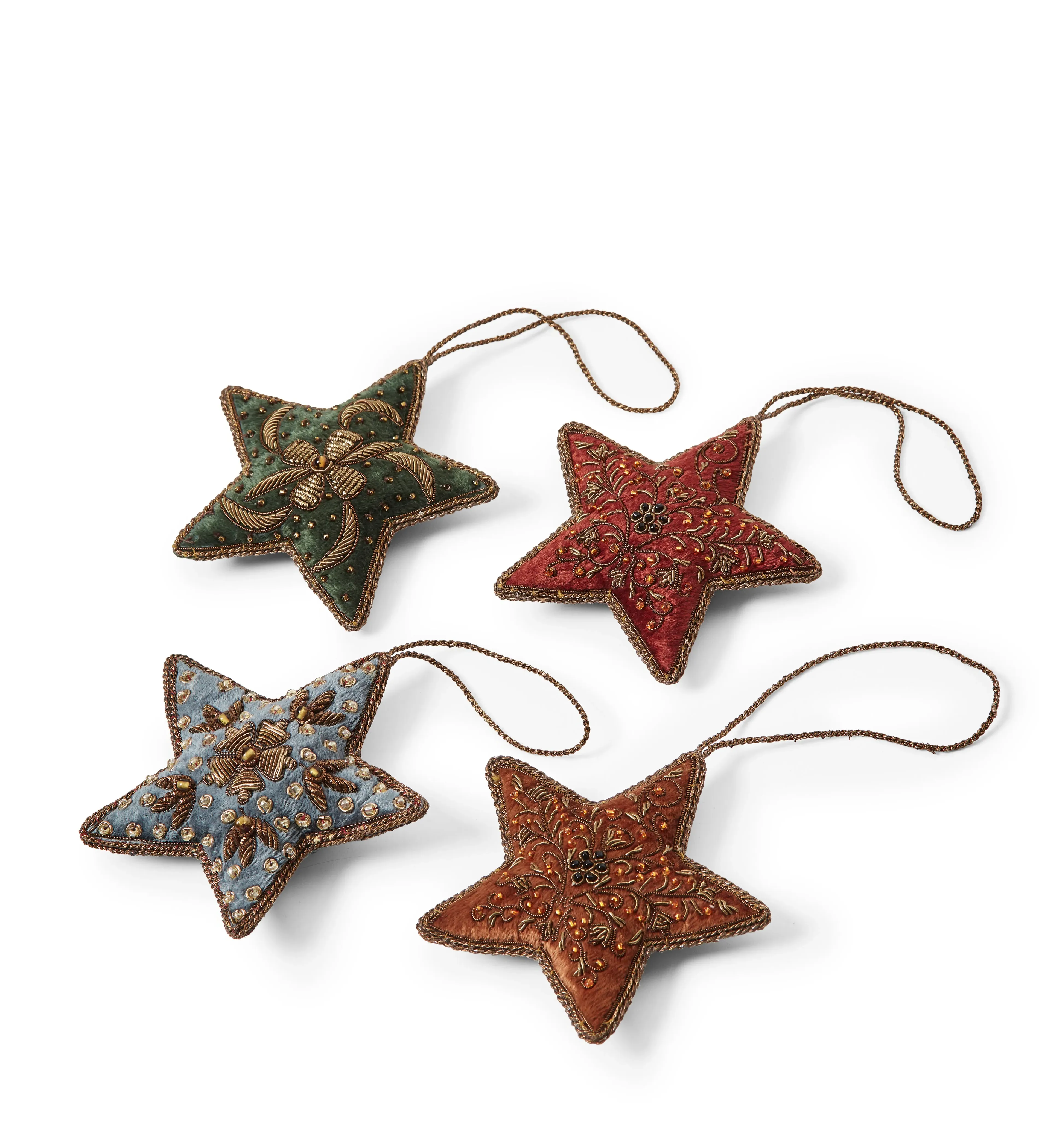 Selina Set of Four Hanging Decorations - Multi by OKA, alternate view