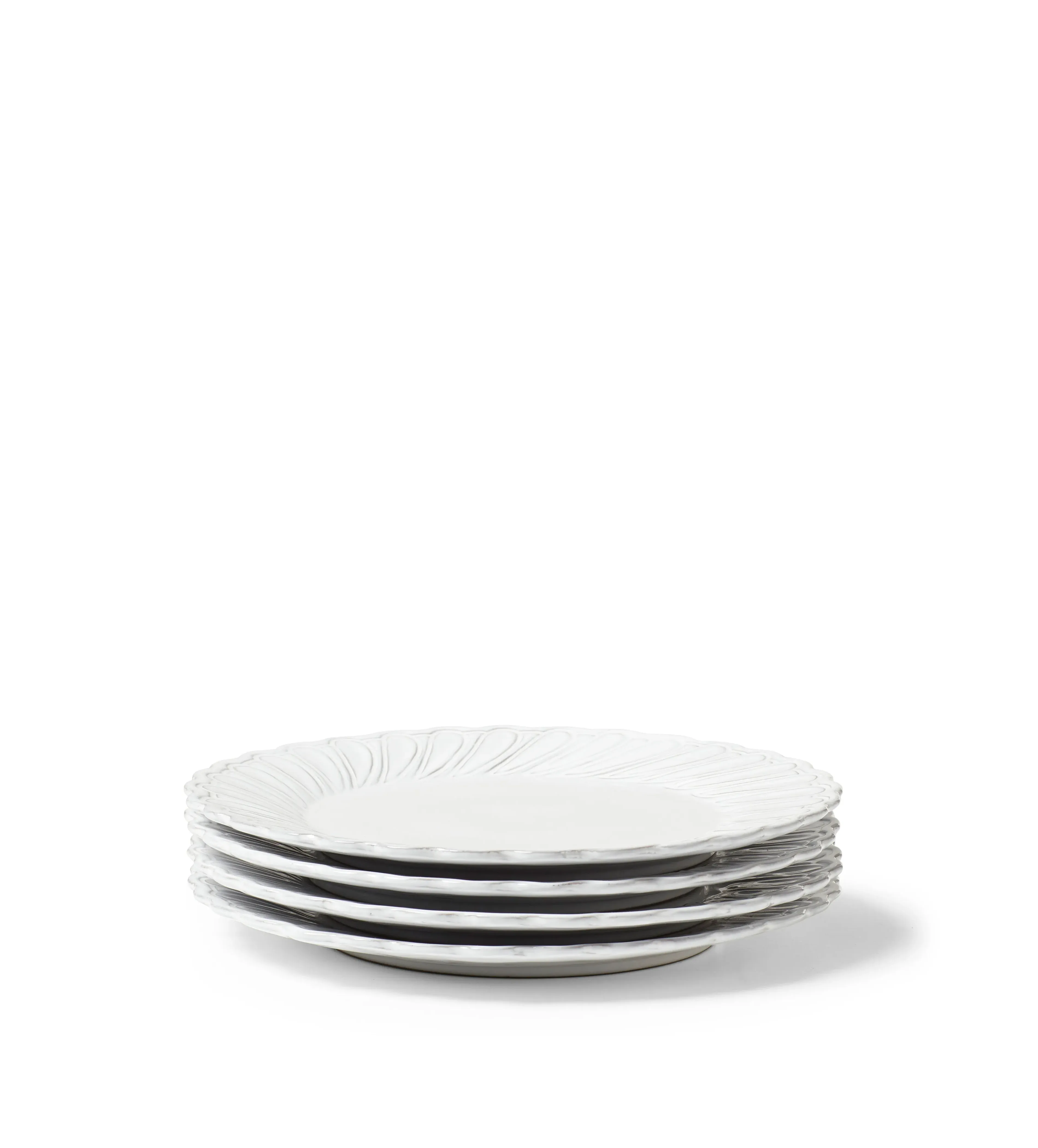 Set of 4 Dinner Plates - White, Ceramic by OKA, alternate view