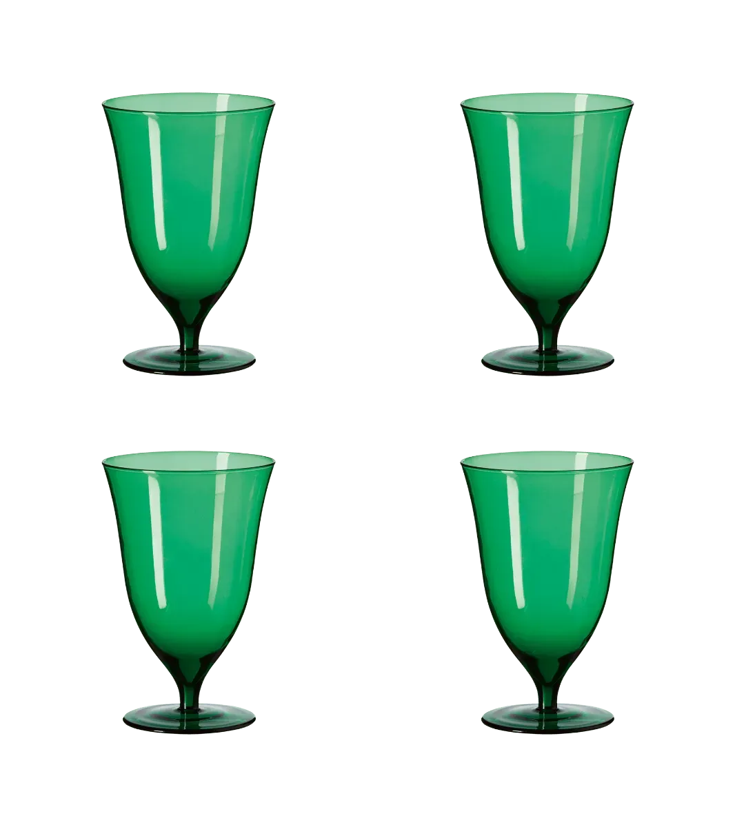 oka-set-of-four-lavaux-glass-goblets-creme-de-menthe-glassware-glass image