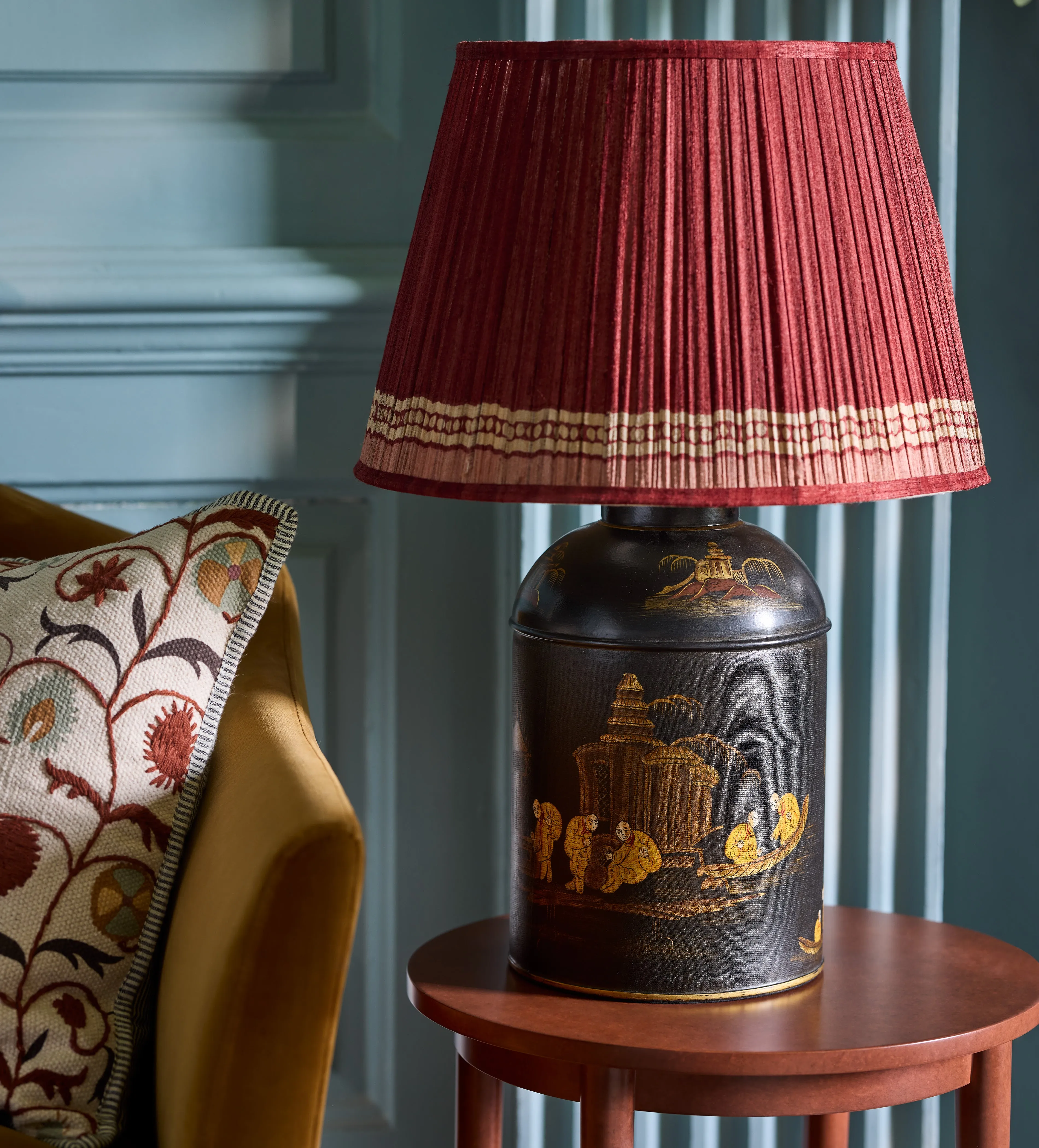 Shanshui Hand-Painted Table Lamp Base - Multi by OKA
