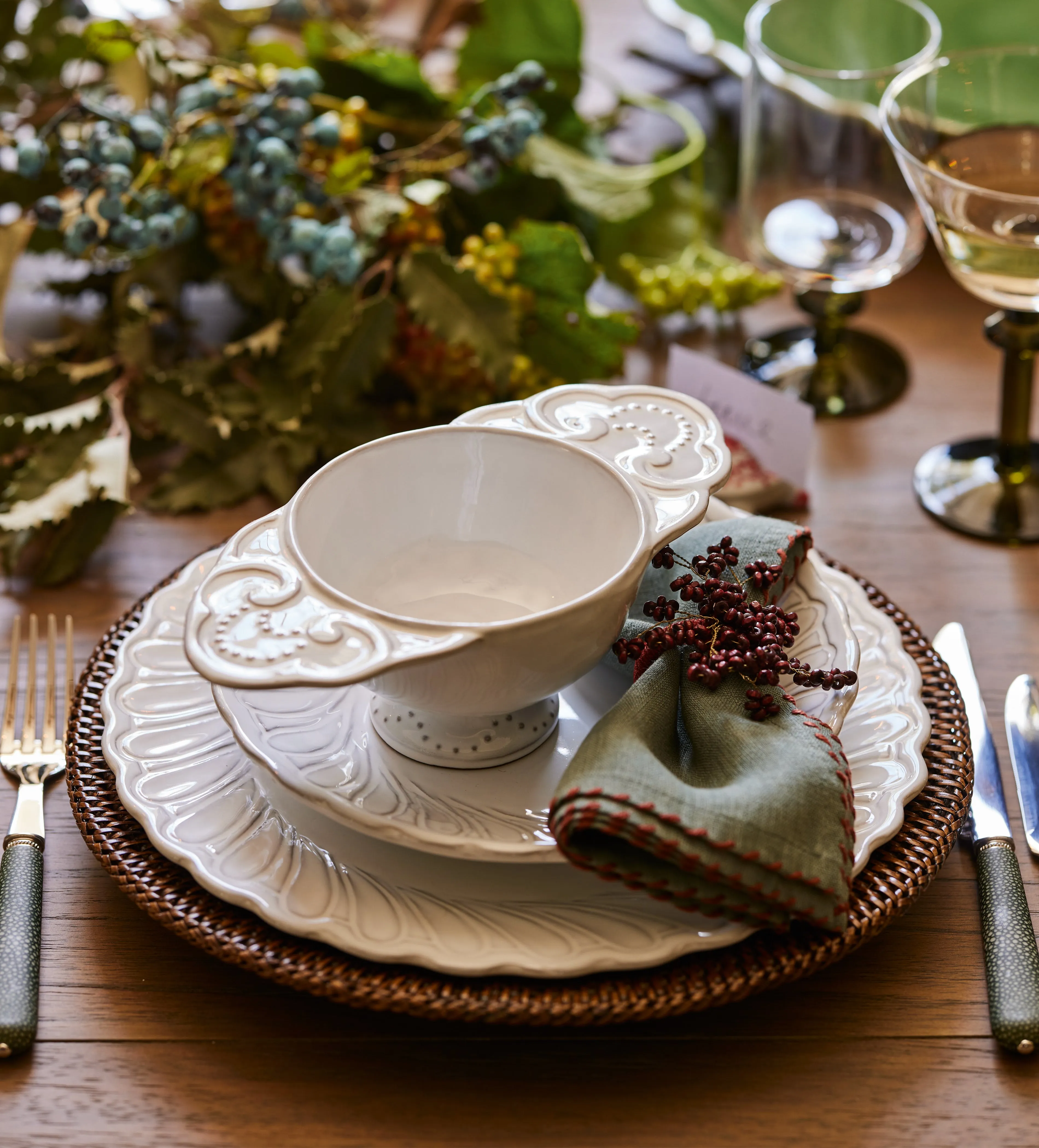 Side Plates Set of Four - White, Ceramic product