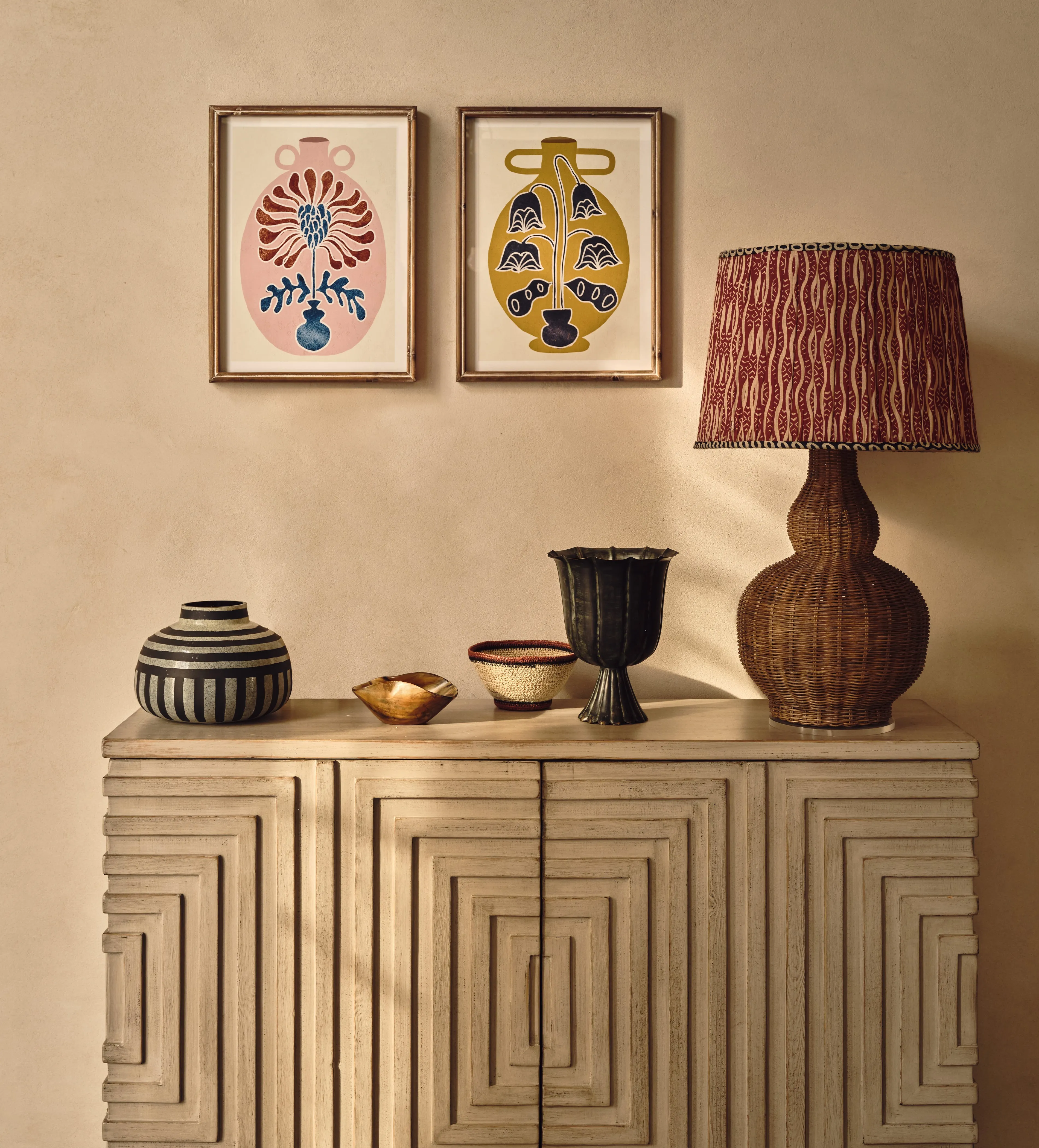 Sideboard with Storage - Washed Grey, Wood product