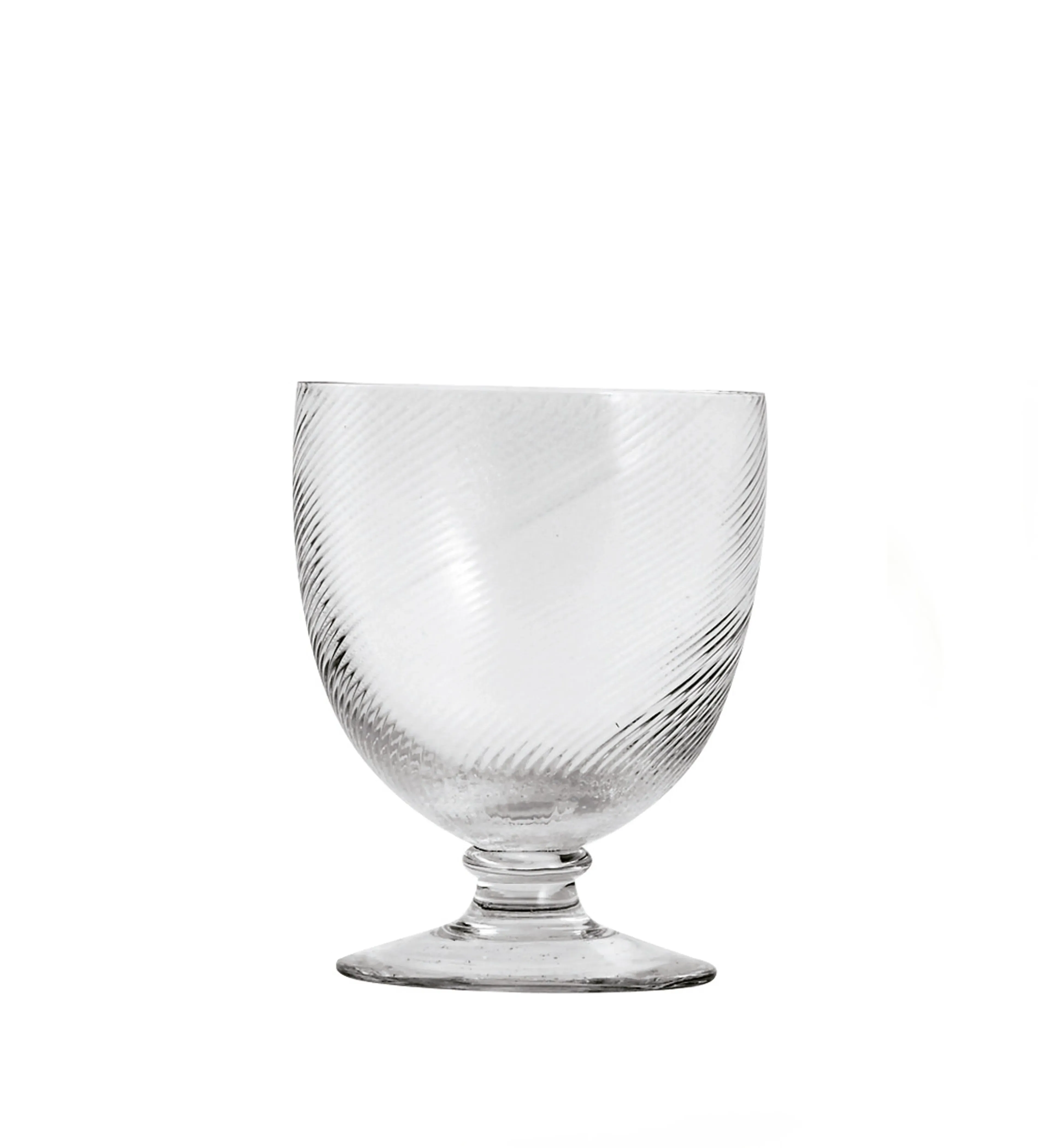 Small Wine Glasses Set of 4 - Clear, Twisted by OKA, image 2