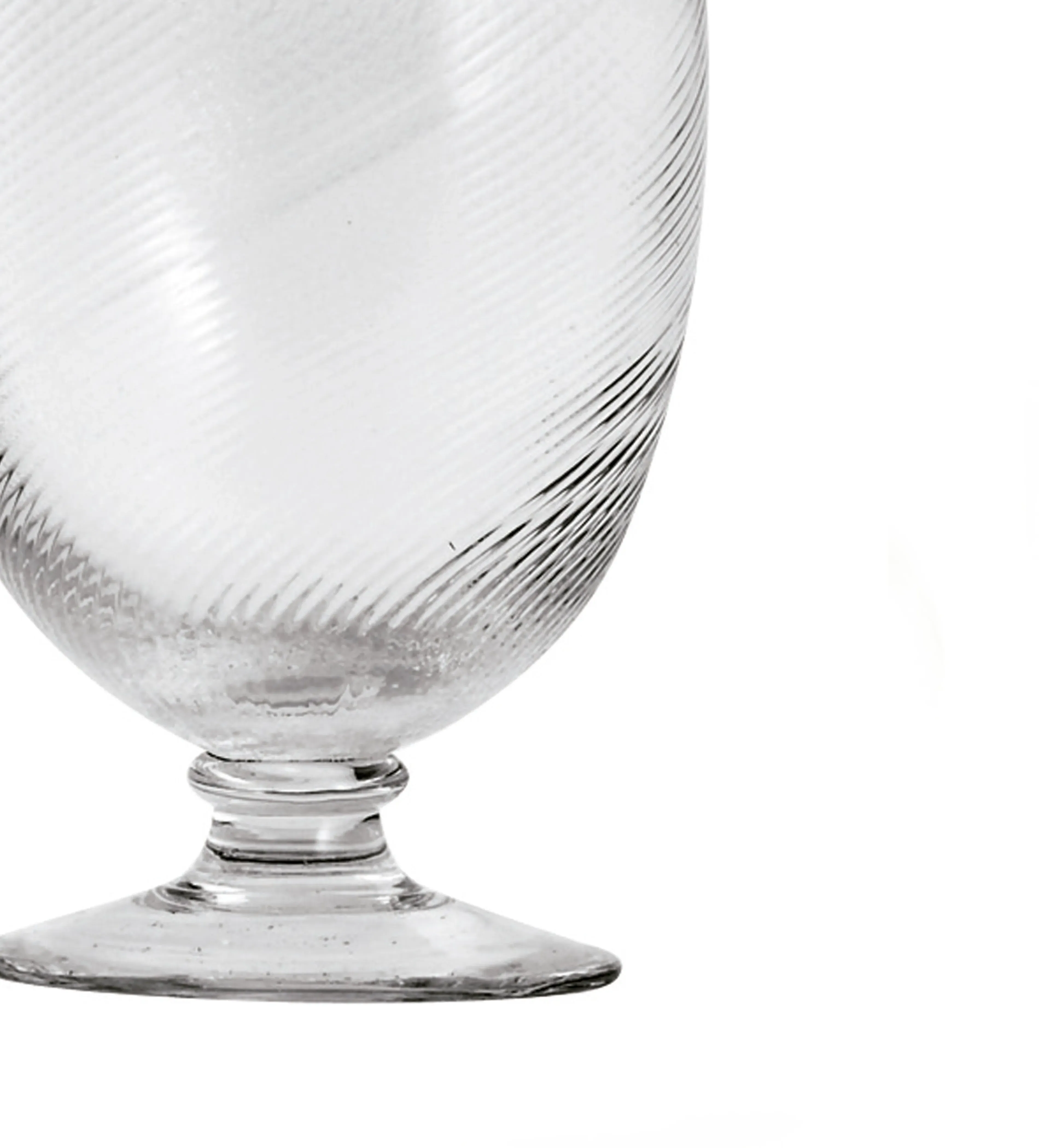 Small Wine Glasses Set of 4 - Clear, Twisted by OKA