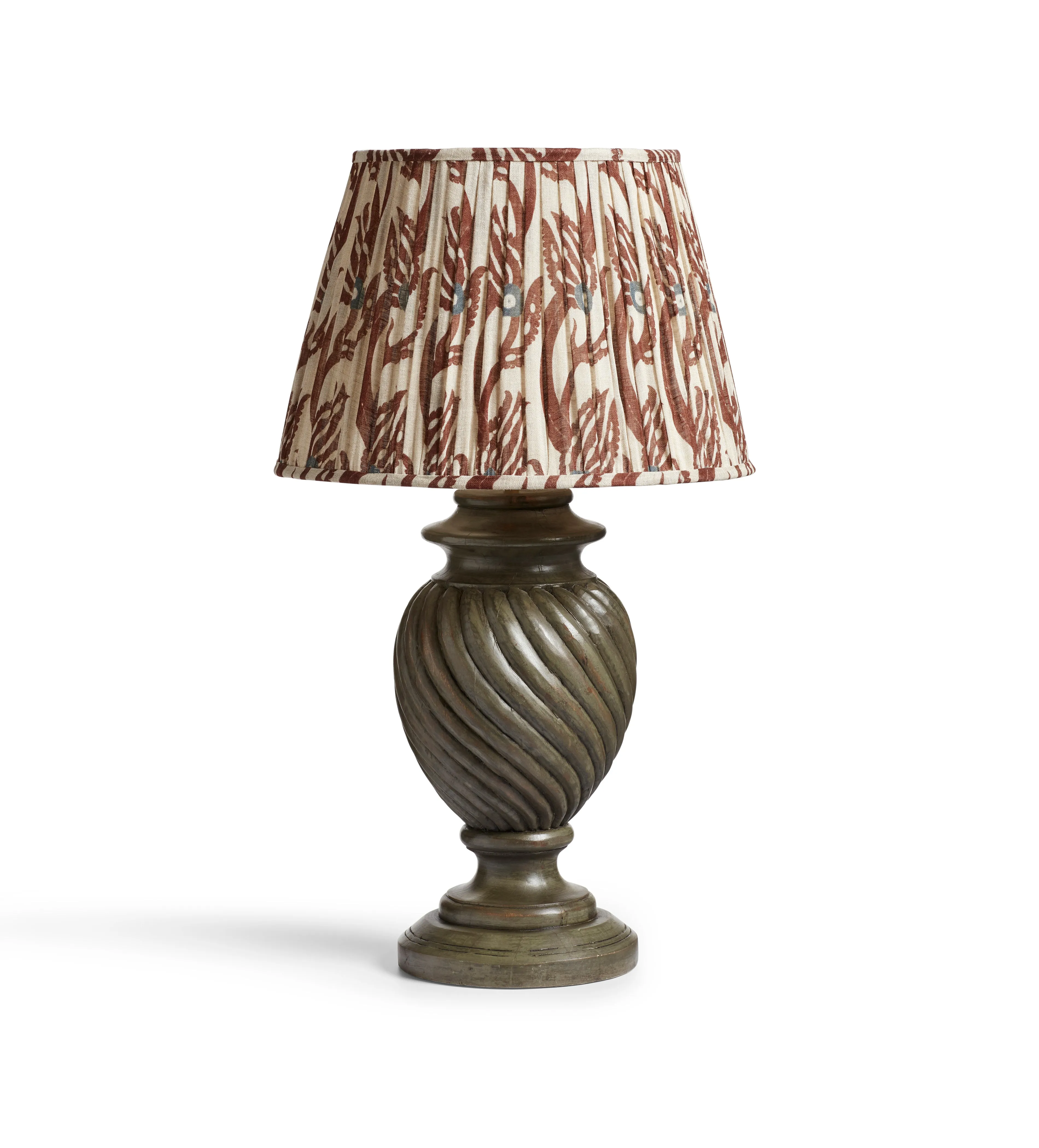 Solomon Table Lamp Base - Davis Green, Mango Wood alternate view