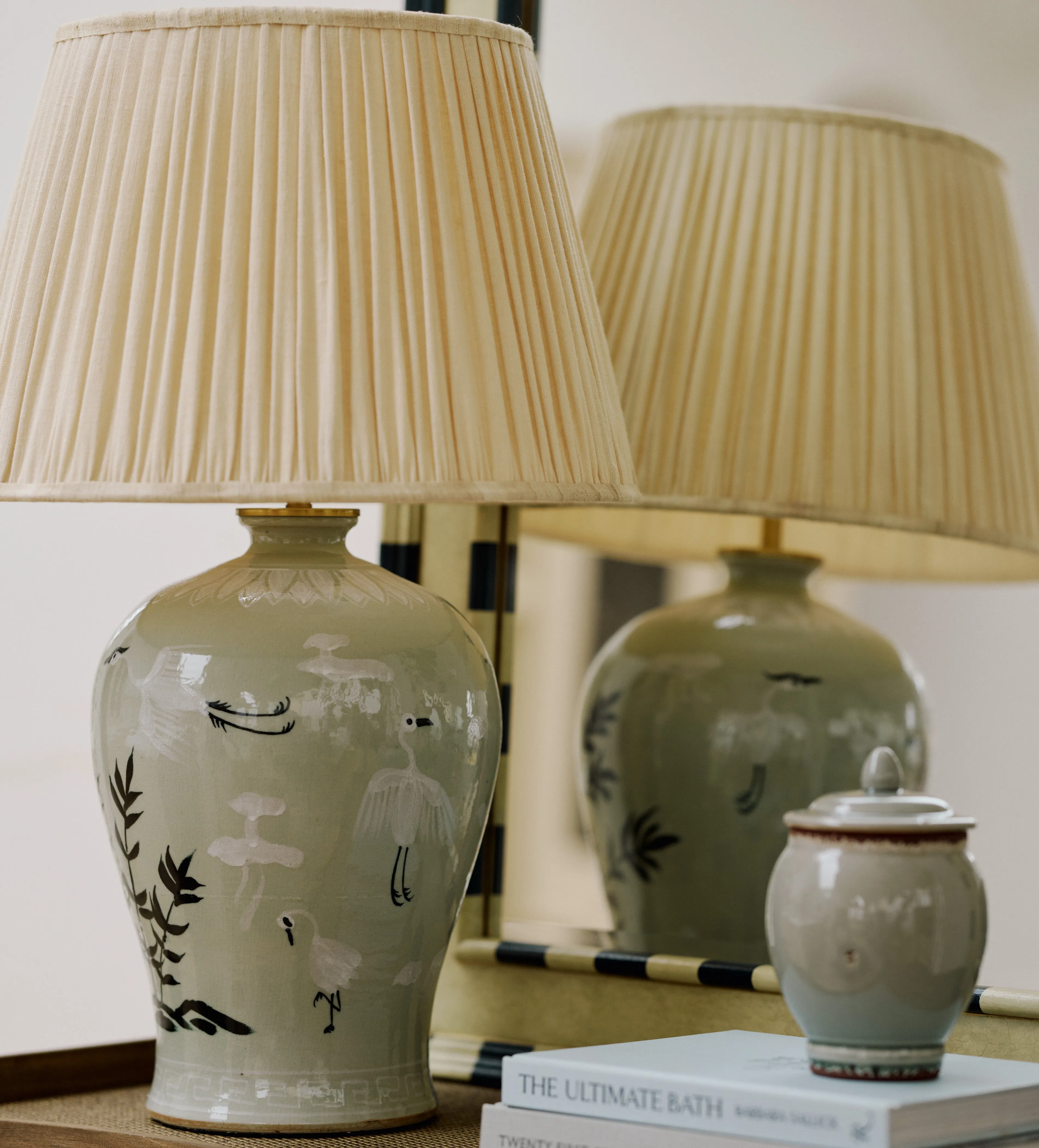 Songnen Crane Table Lamp Base - Celadon product