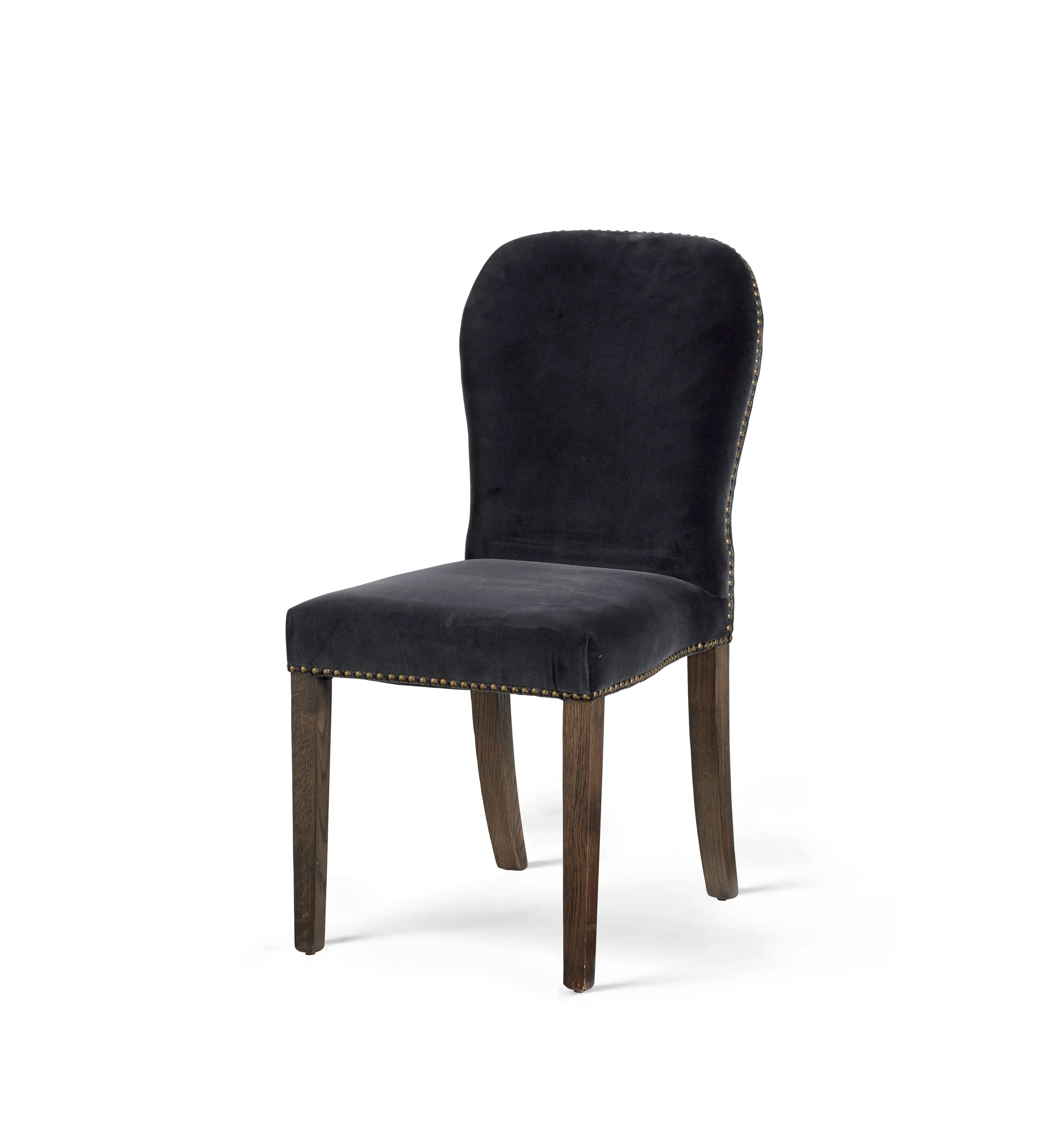 Stafford Velvet Dining Chair - Charcoal alternate view