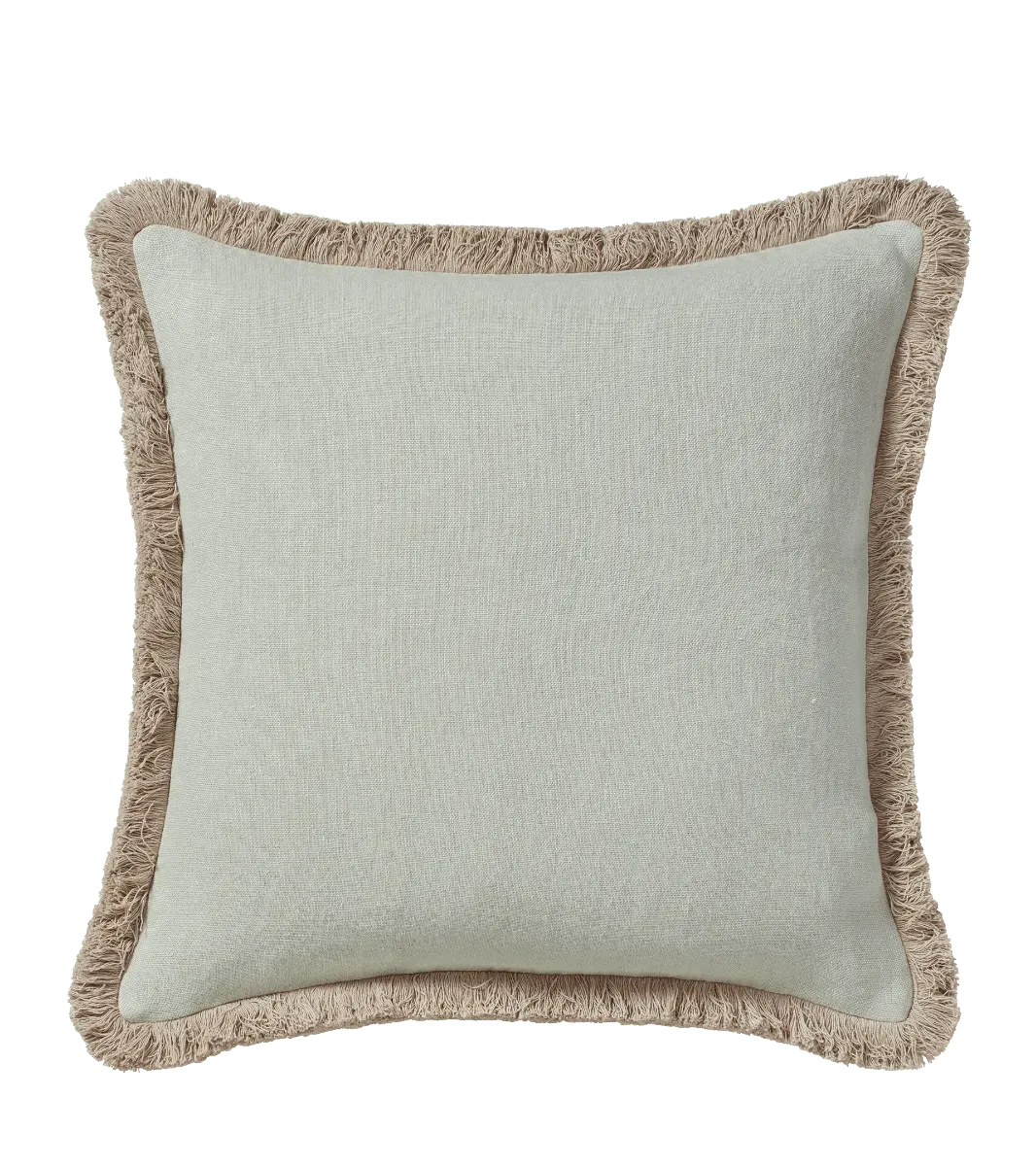 oka-stonewashed-linen-cushion-cover-with-fringing-eau-de-nil-cushion-covers-linen-plain image