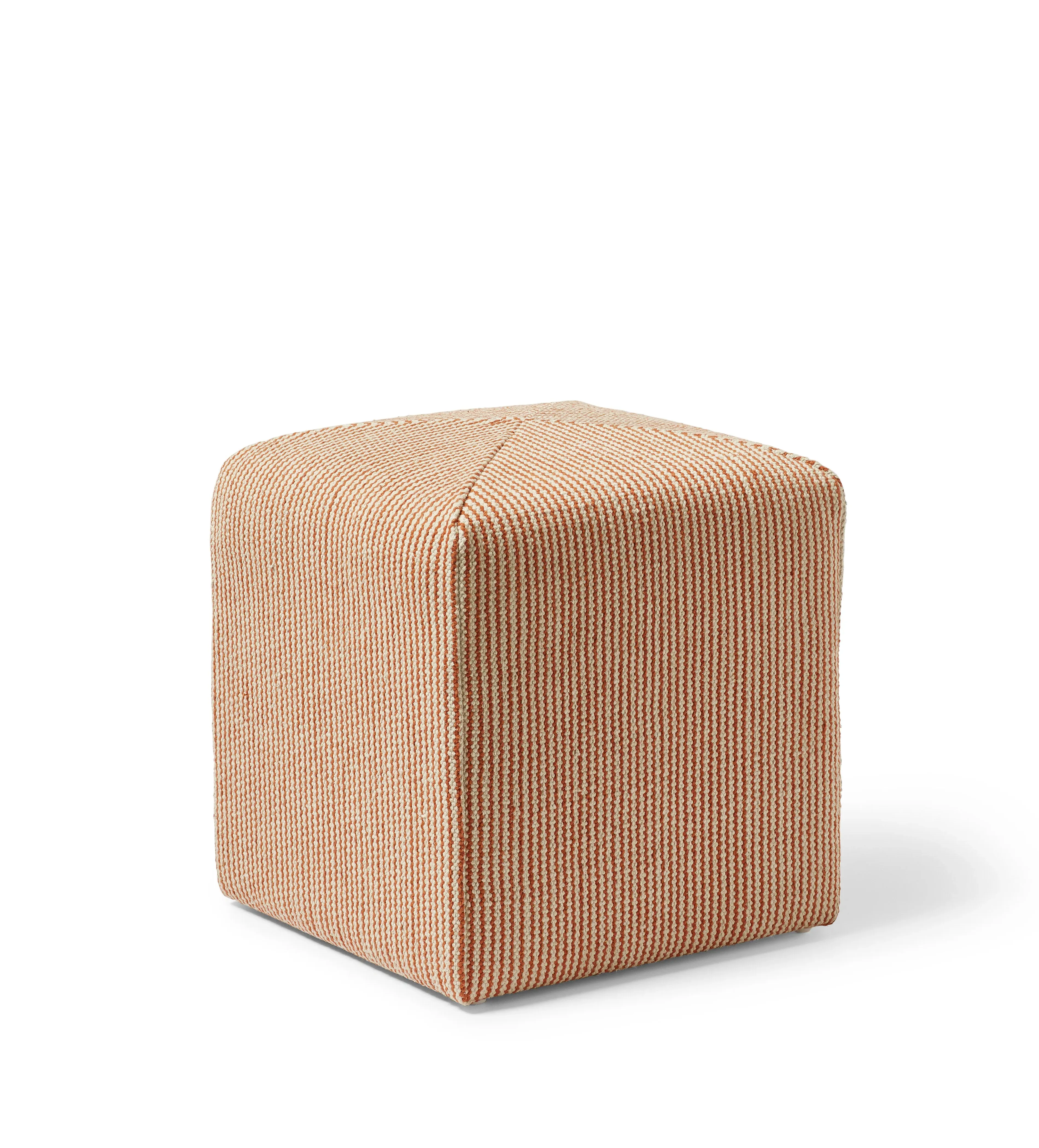 Sundara Cube Stool - Dirty Orange alternate view