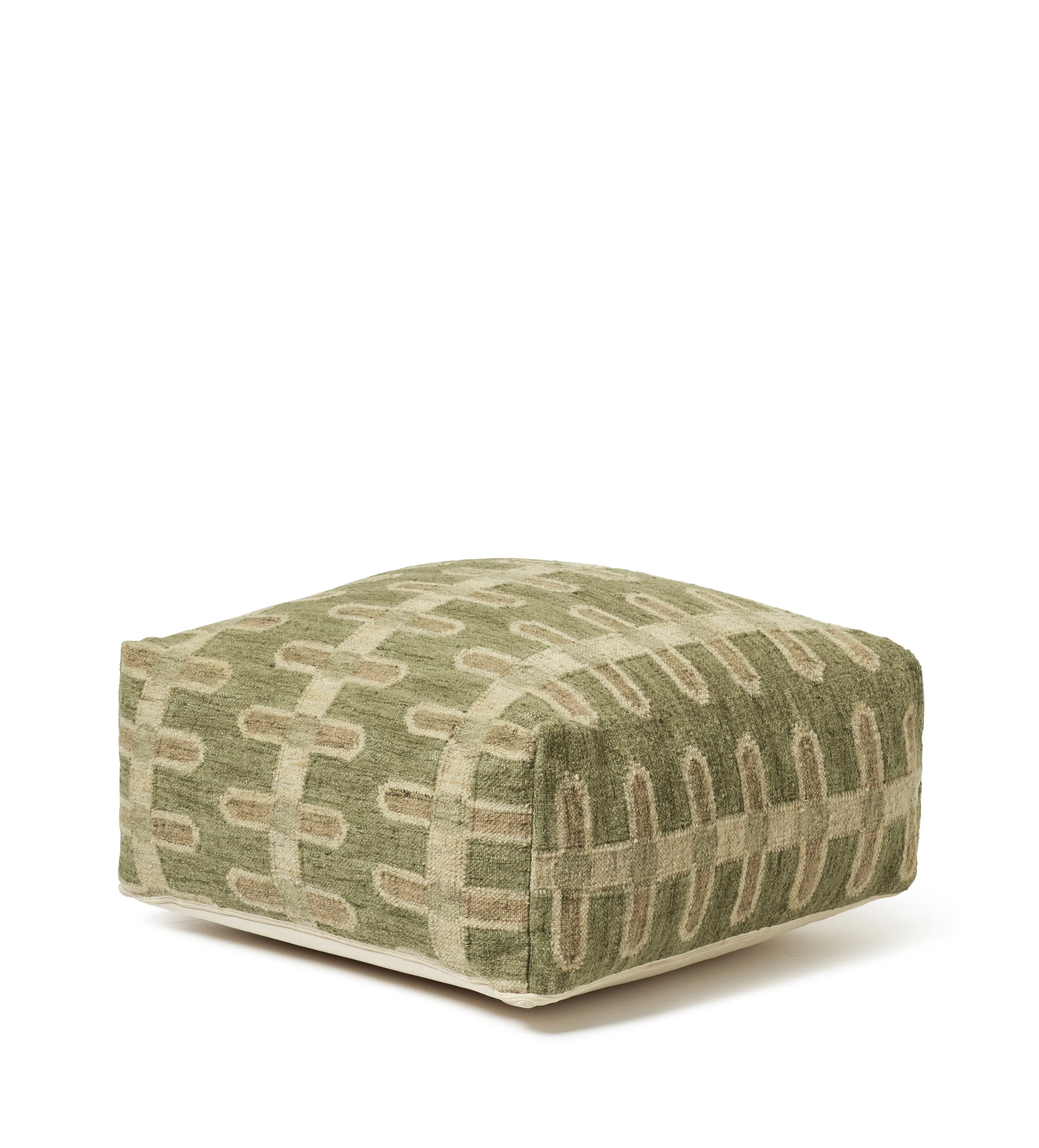 Sycamore Floor Cushion - Green, Wool alternate view