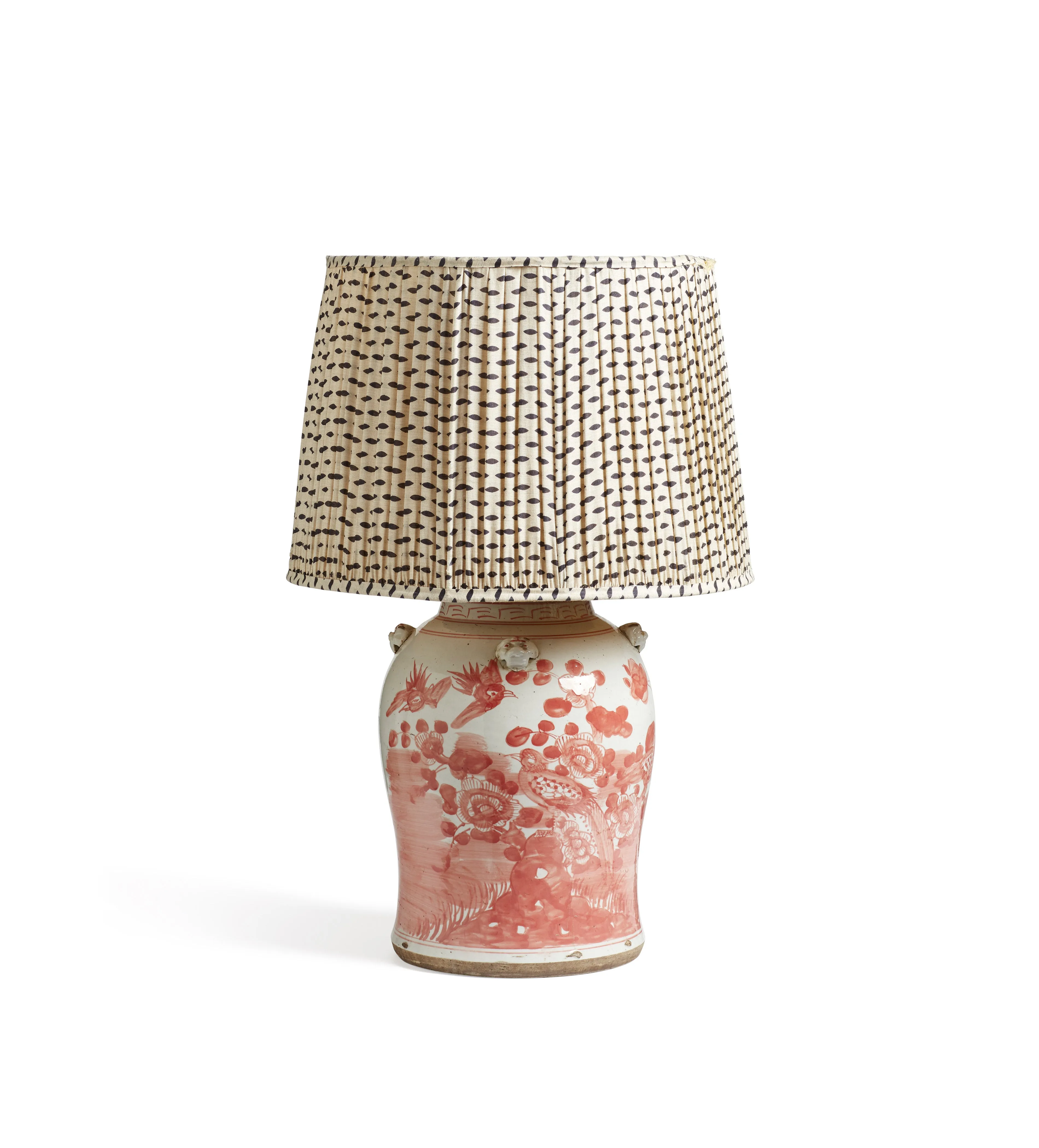 Fenghuang Table Lamp Base - Red/White, Ceramic product