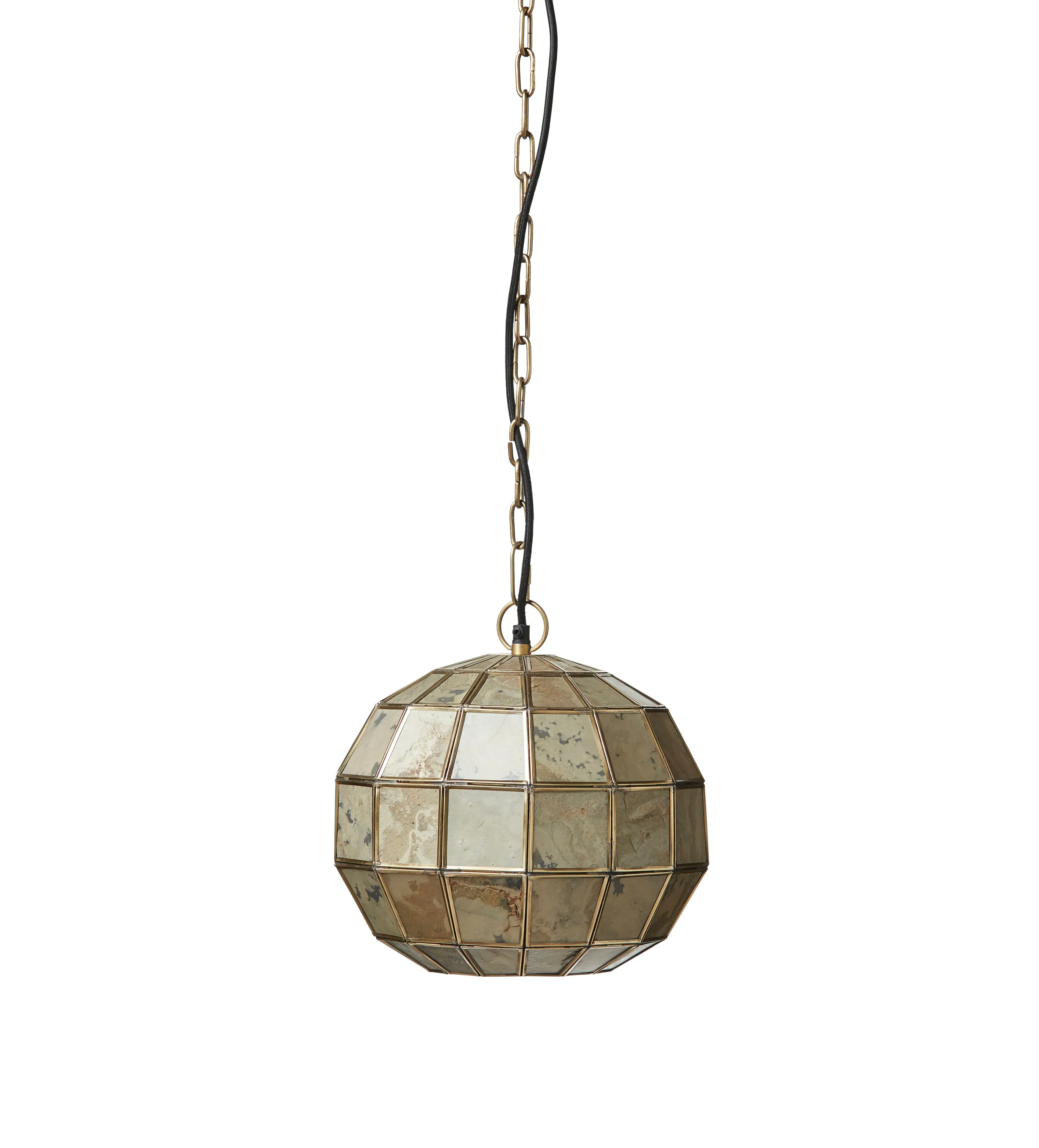 Torsten Stone Globe Small Pendant Lamp - Natural by OKA, alternate view