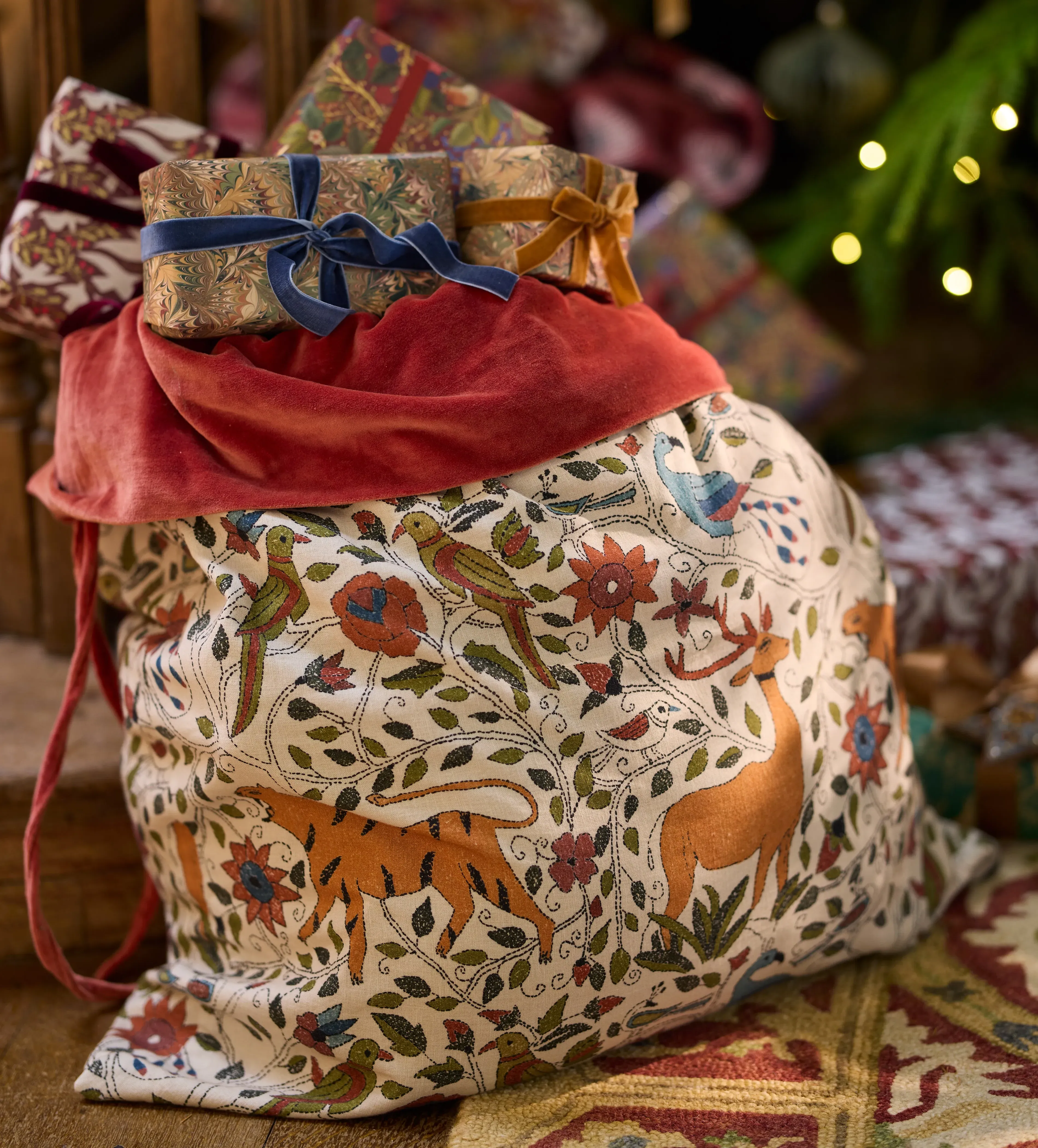 Troupeau Reversible Present Sack - Multi by OKA, image 2