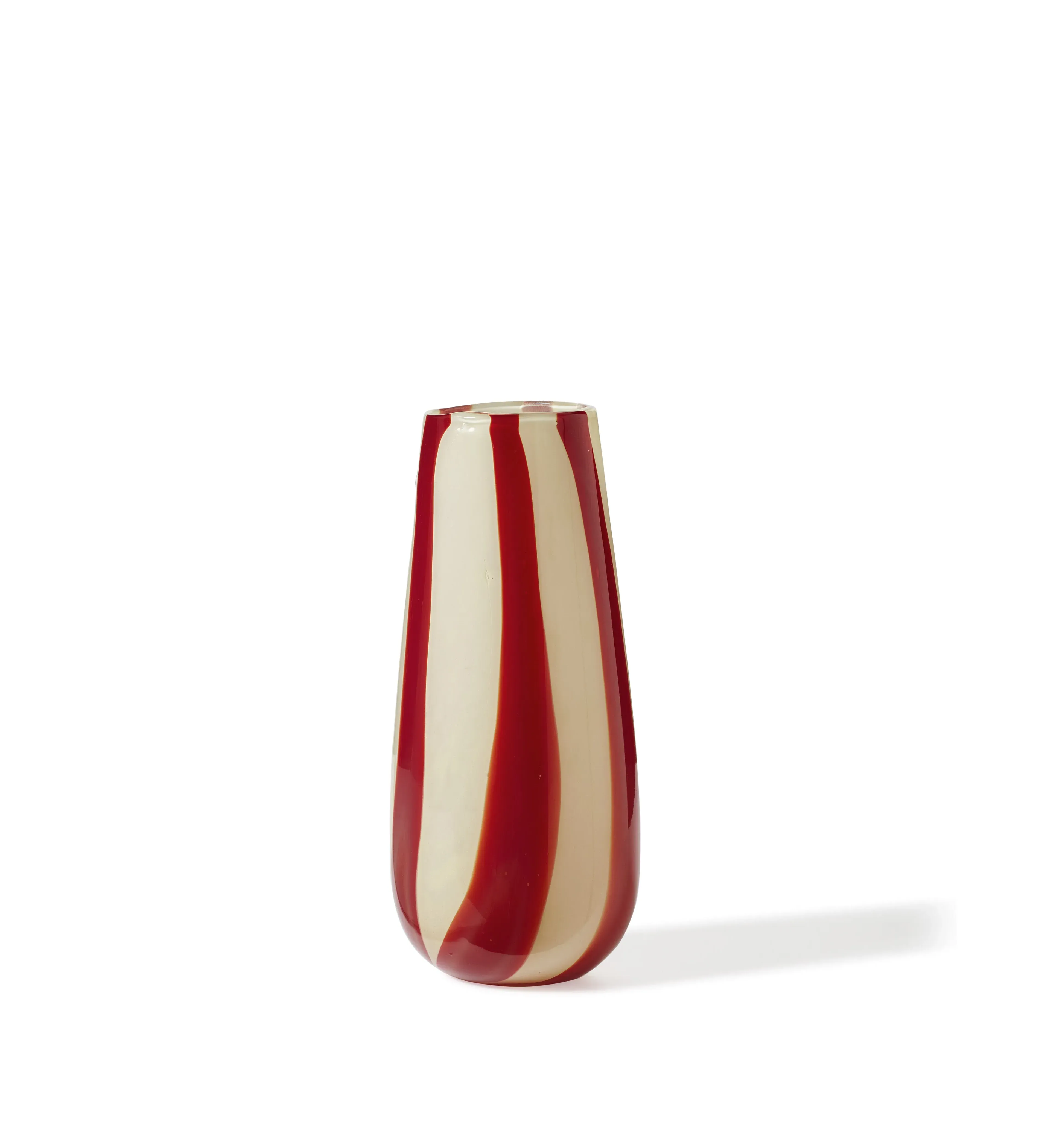 Twistle Glass Vase - Red, Mouth-Blown Glass alternate view