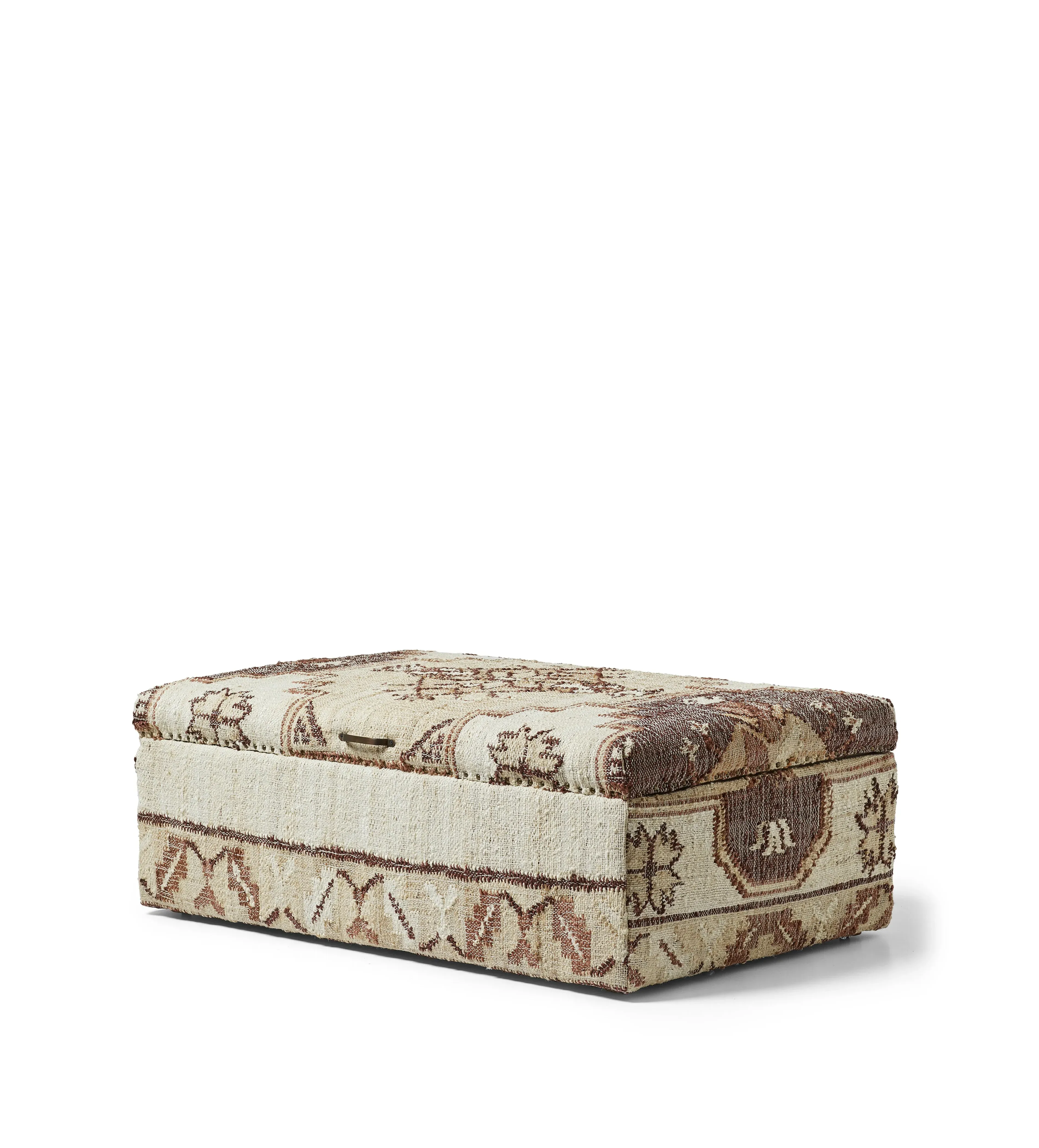 Leila Upholstered Storage Ottoman - Chestnut alternate view