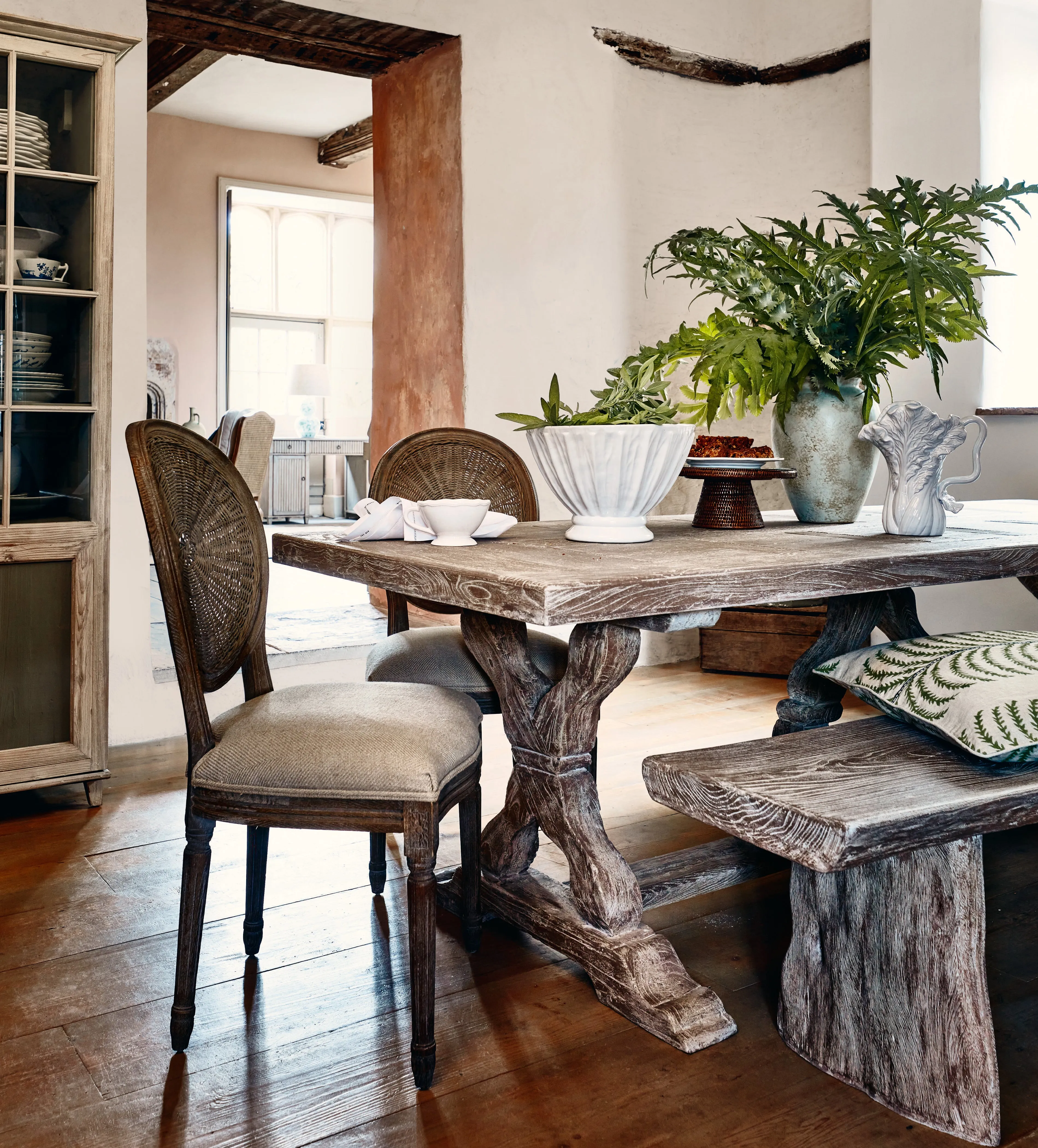 Washakie Linen Dining Chair - Stonewashed Eau de Nil product