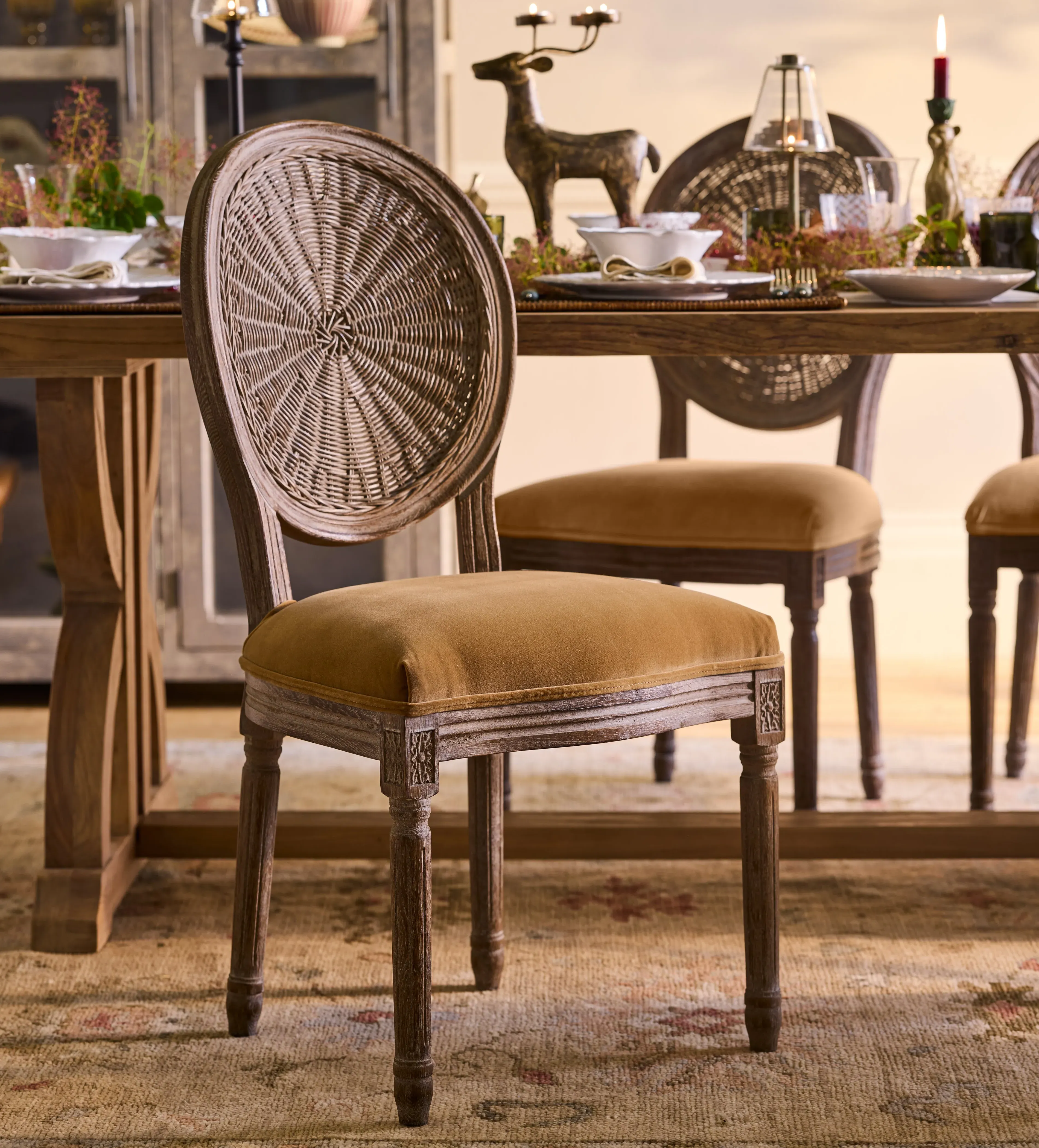 Washakie Velvet Dining Chair - Fawn product