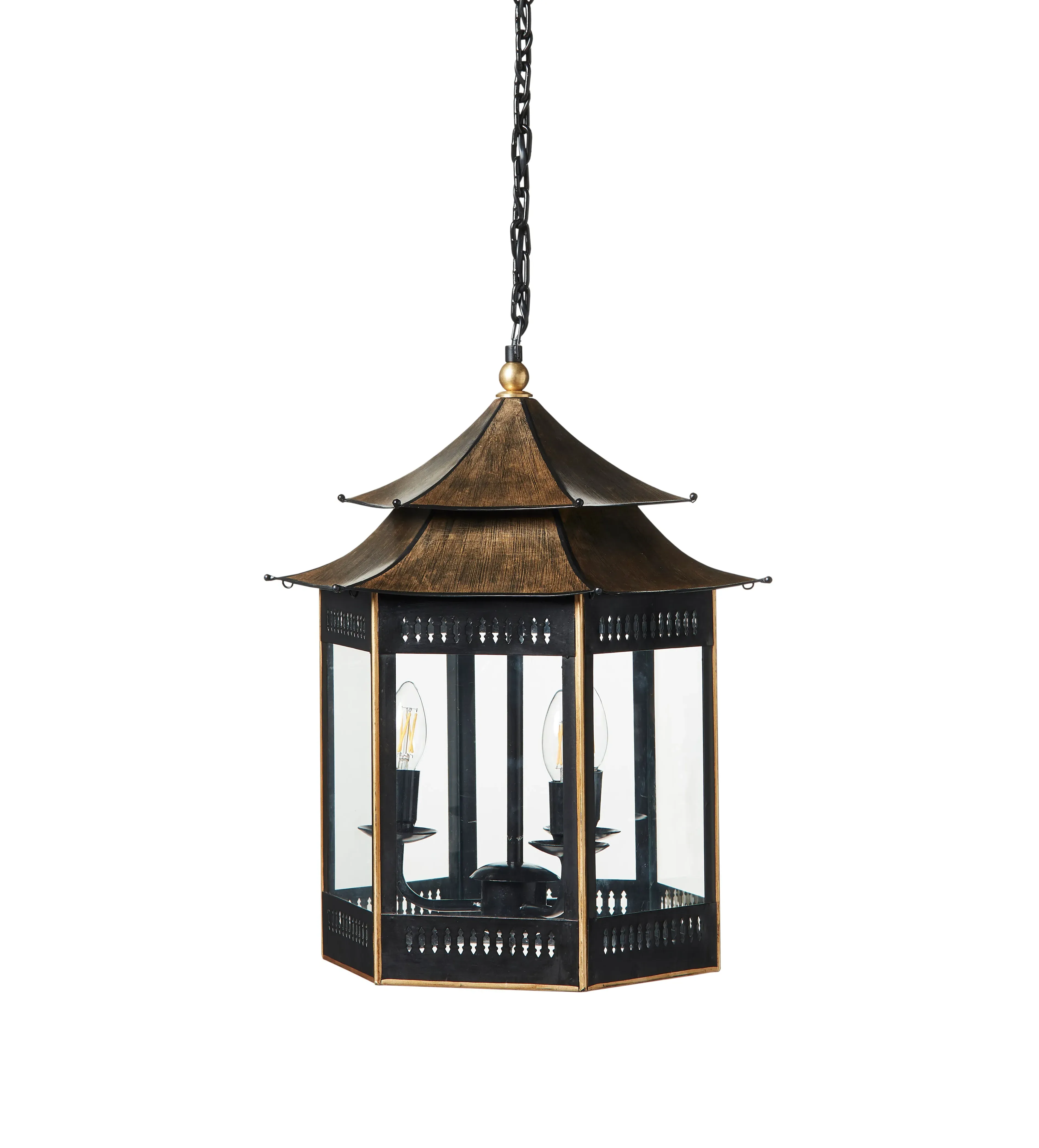 Yasaka Pendant Lantern - Rubbed Bronze by OKA, alternate view