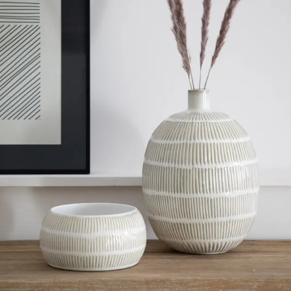 Abelia Ceramic Vase - Natural product