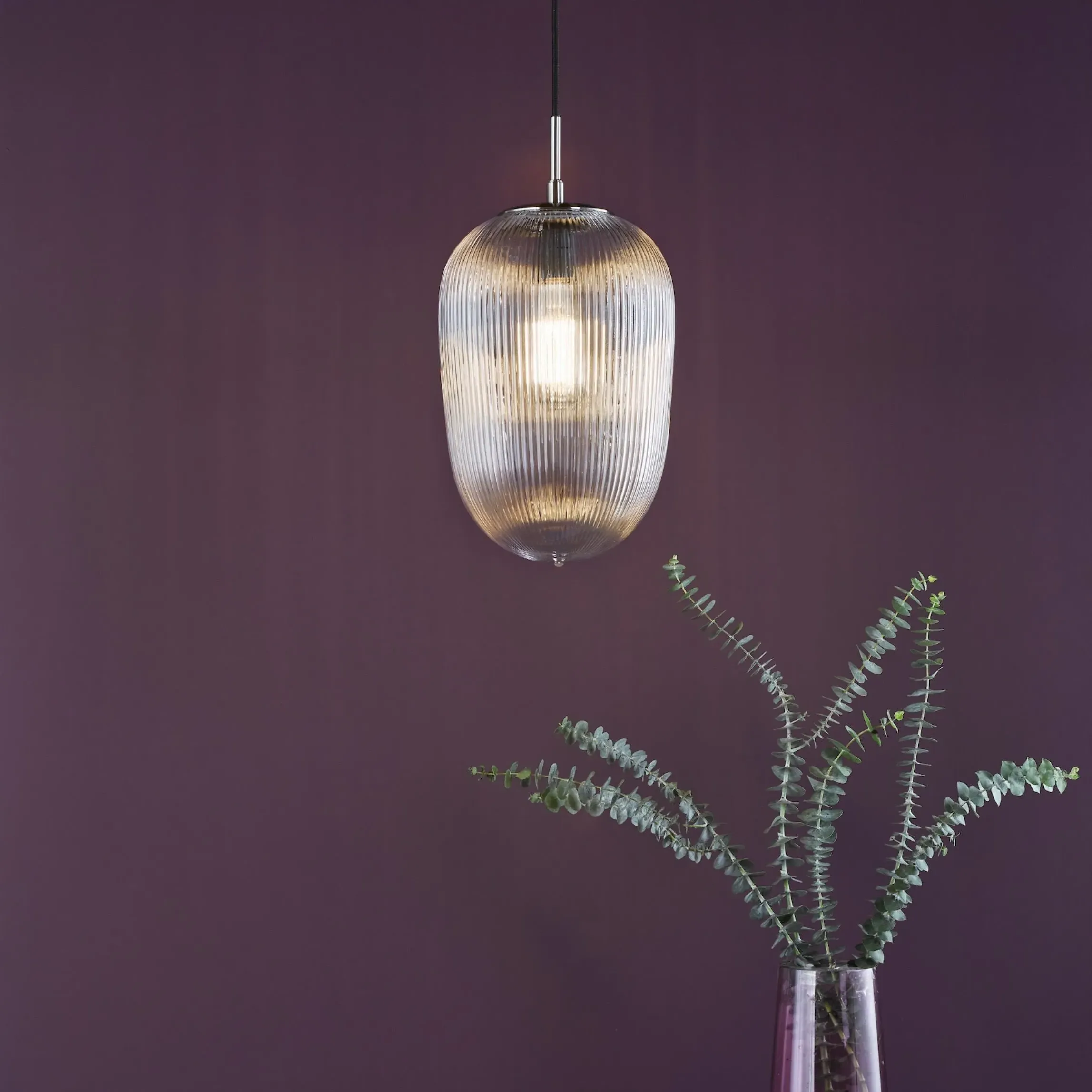 Abrielle Pendant Ceiling Light - Polished Nickel, Glass product
