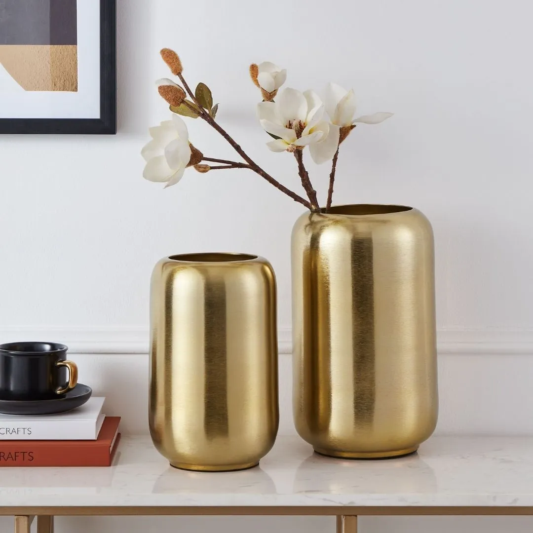 Abucay Large Vase - Brushed Brass, Aluminium product