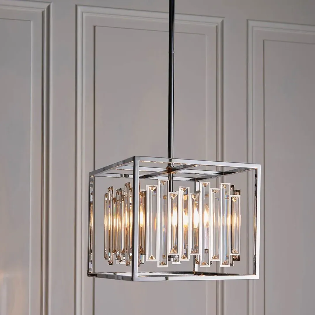 Acadia 4-Light Pendant Ceiling Light - Chrome, Crystal product