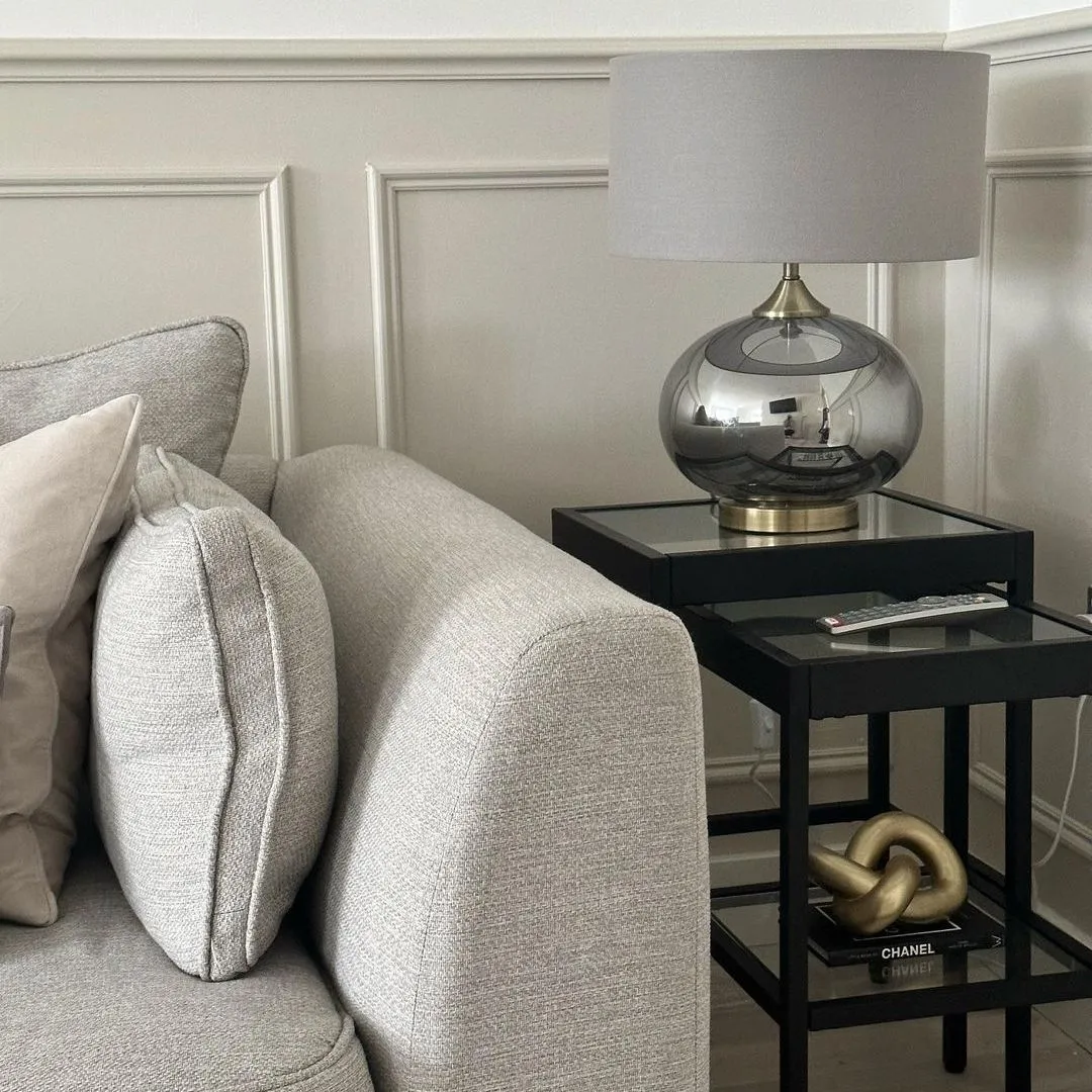 Acilia Table Lamp - Smoked Glass, Antique Brass product