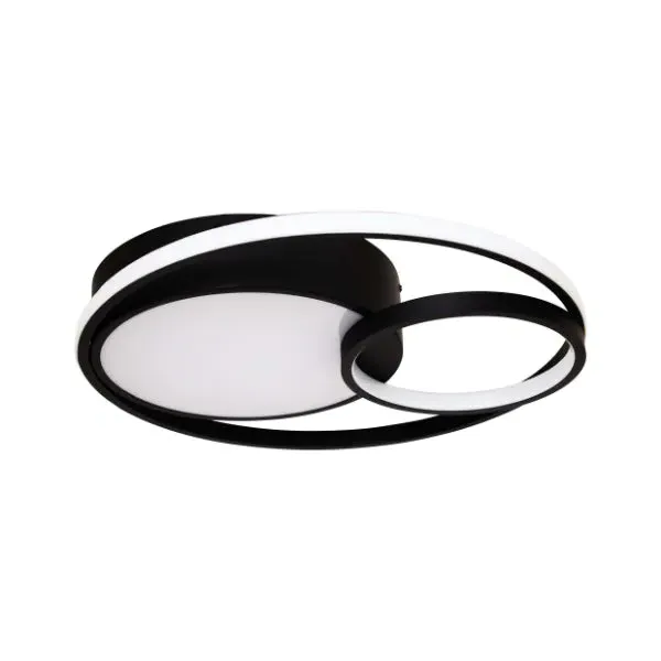 Adara Round LED Flush Ceiling Light - Matt Black product