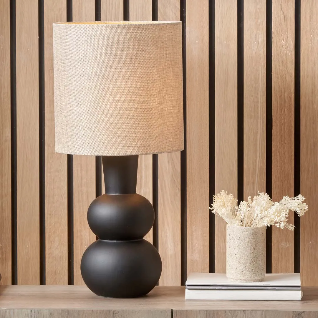 Addison Ceramic Table Lamp - Black product