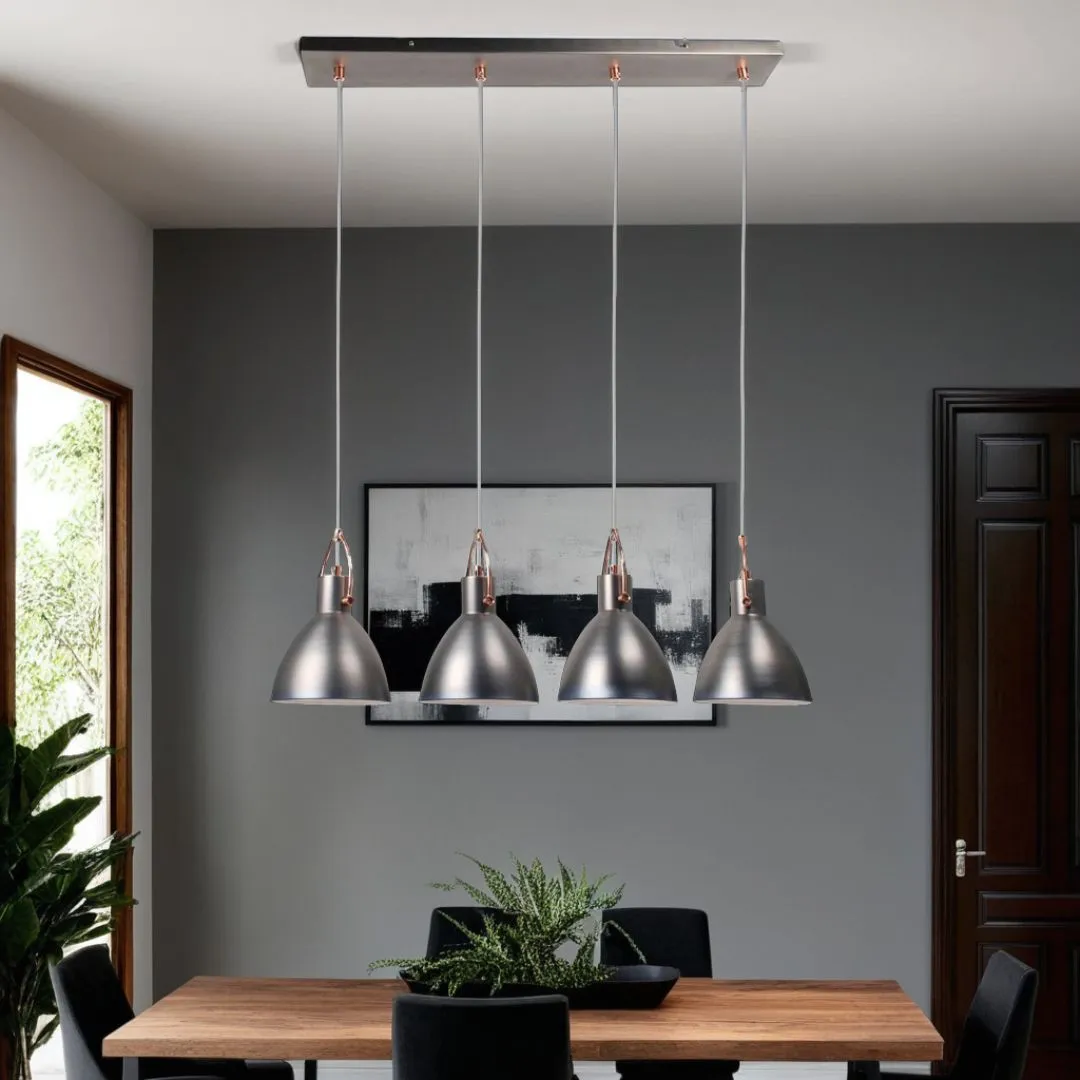 Adin 4-Light Pendant Ceiling Bar - Satin Nickel product