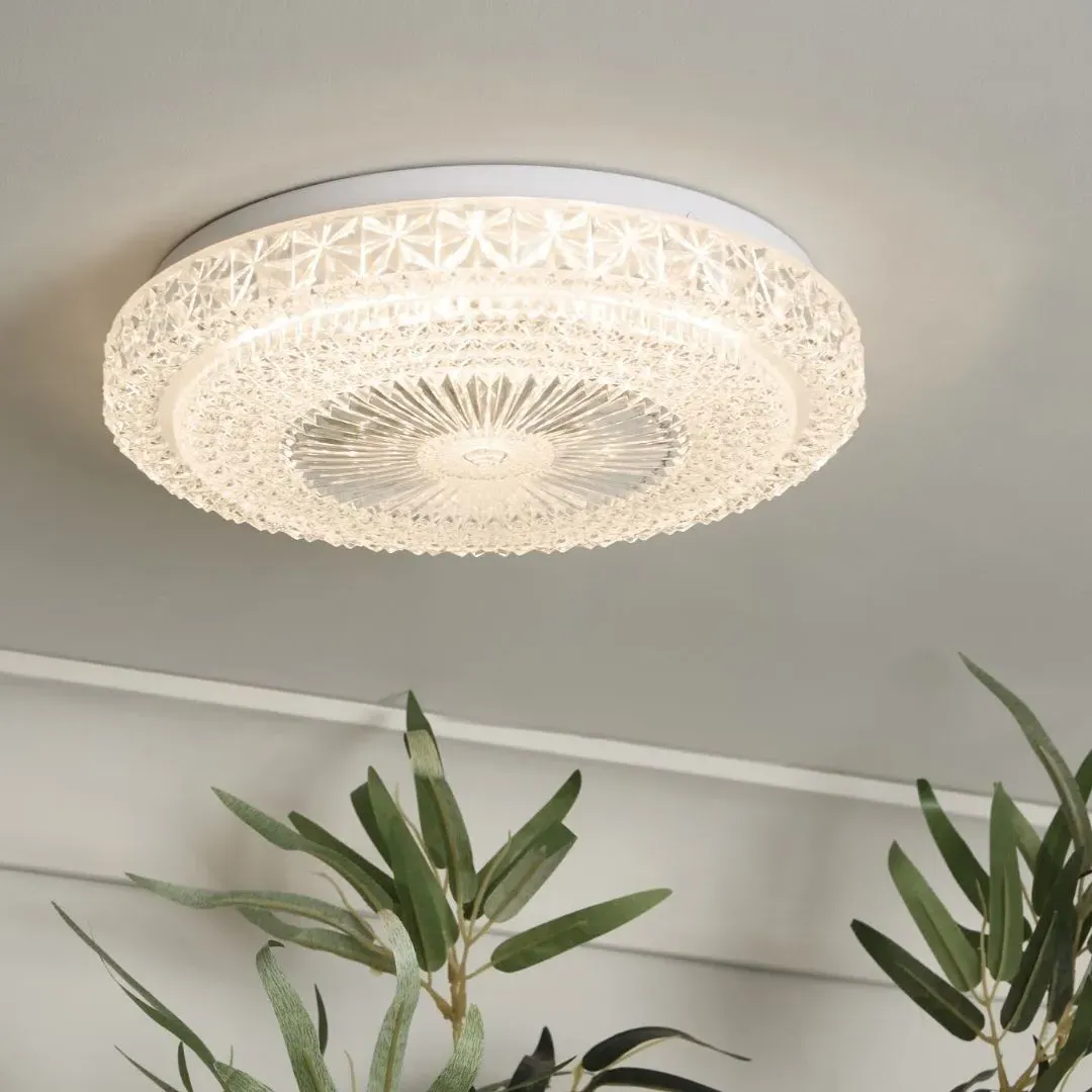 Adler Small Round Flush Ceiling Light - Acrylic product