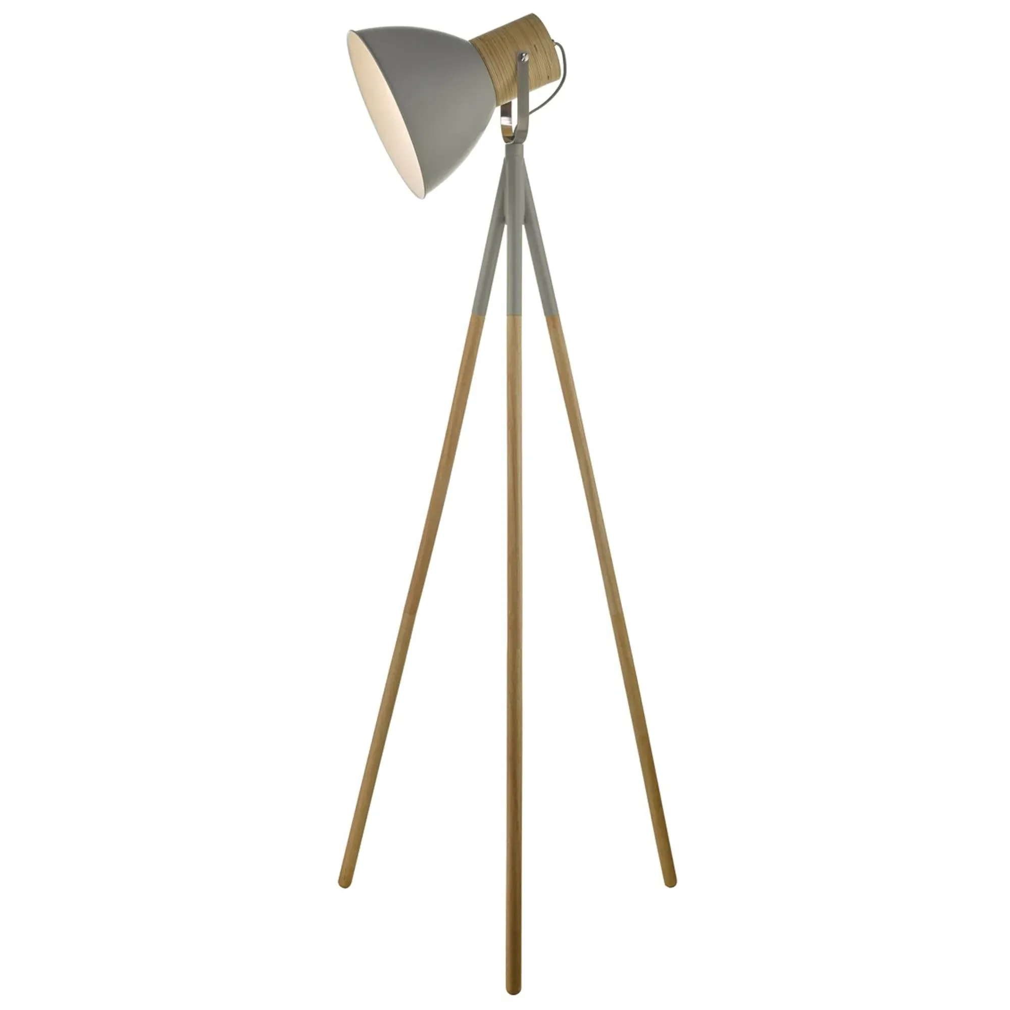 Adna Tripod Floor Lamp - Grey, Wood product