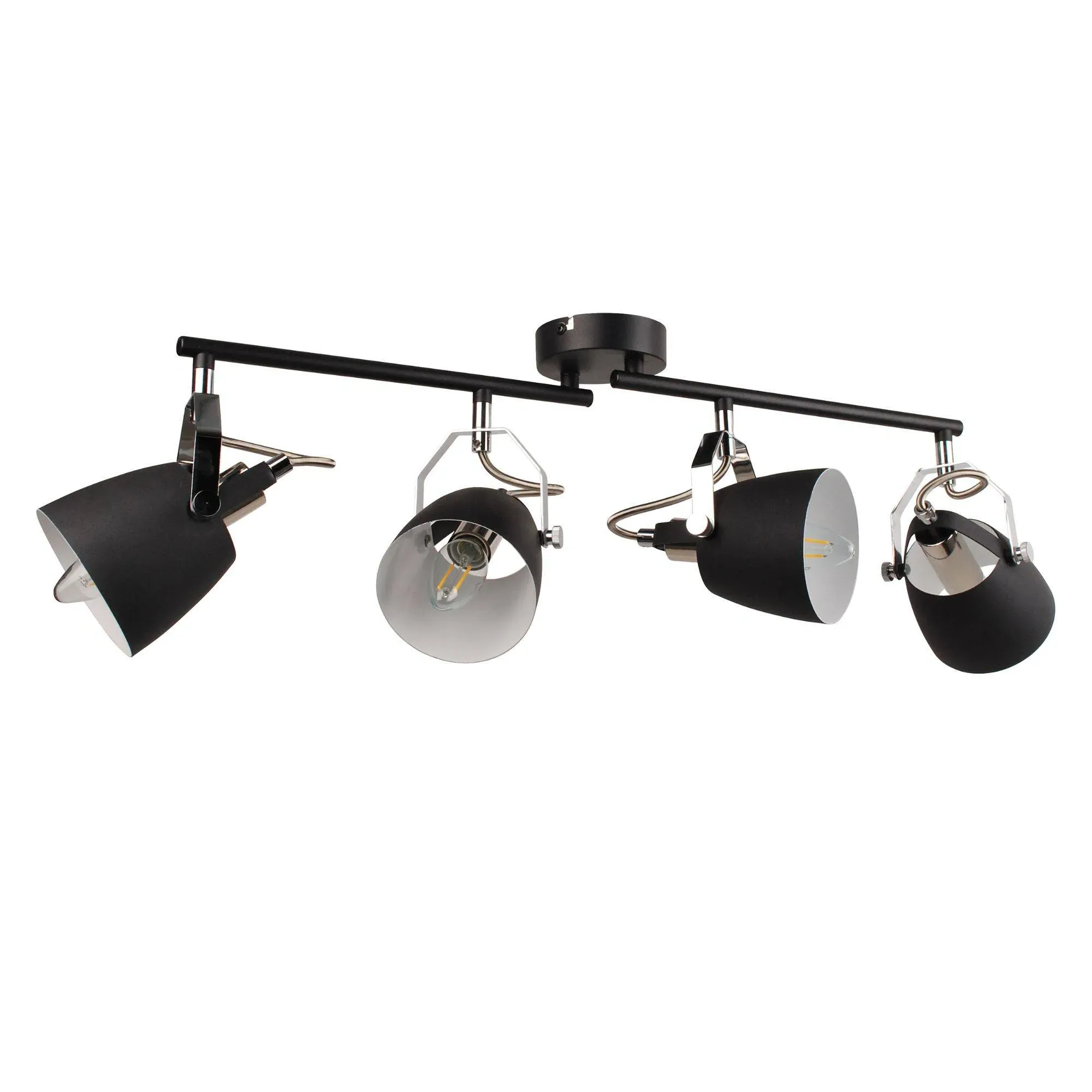 Ahron 4-Light Ceiling Spotlight Bar - Matt Black, Chrome product