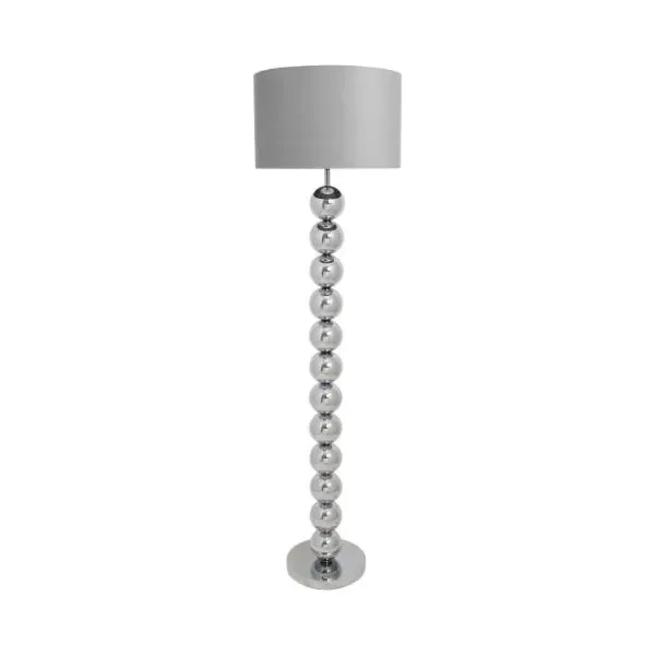Aila Floor Lamp - Chrome, Grey Velour product