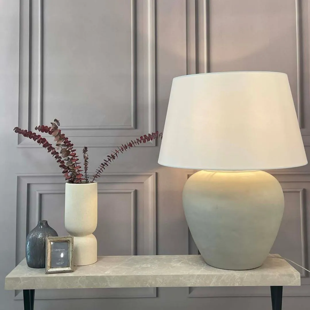 Aitana Ceramic Table Lamp - White product