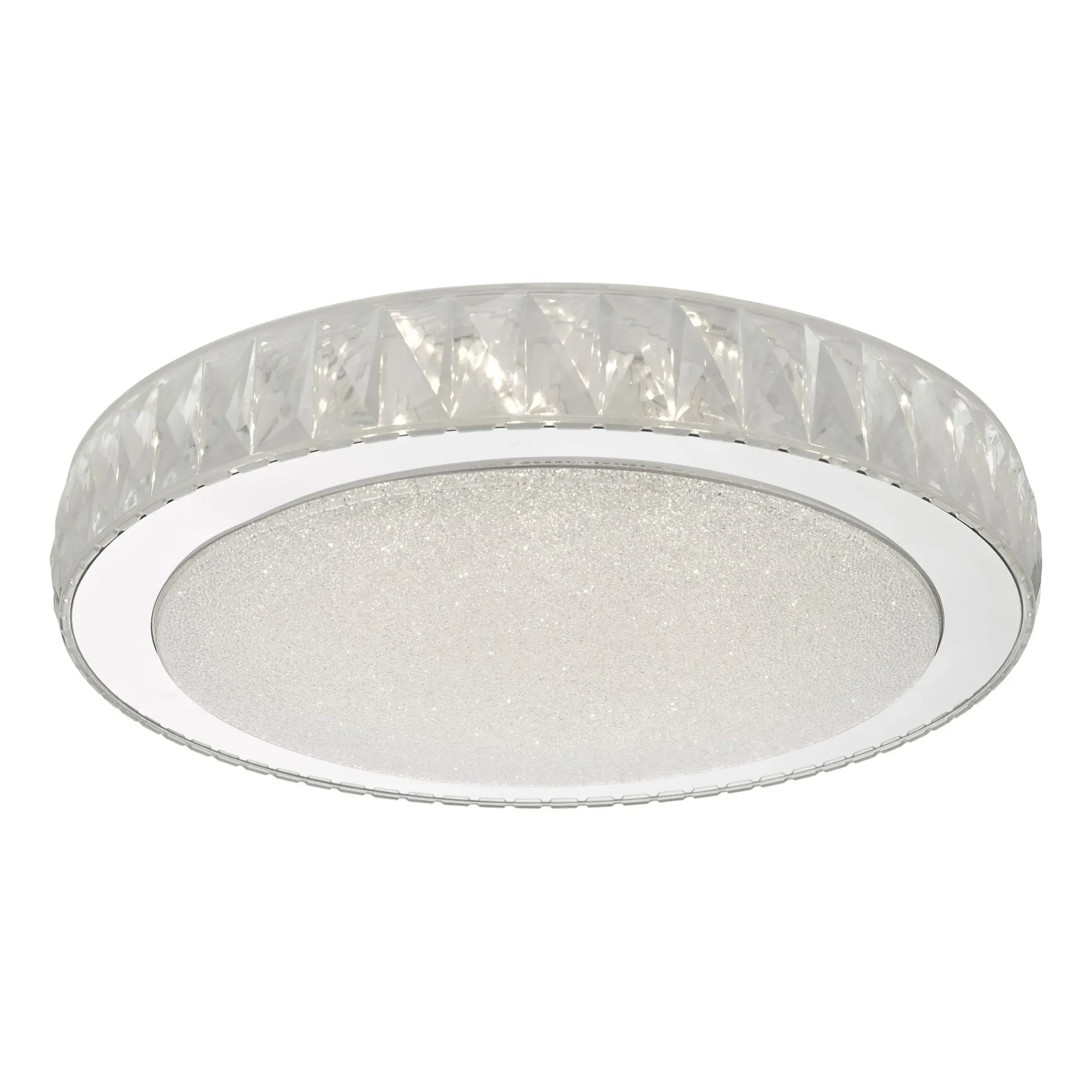 Akelia Round LED Flush Ceiling Light - Polished Stainless Steel, Acrylic product
