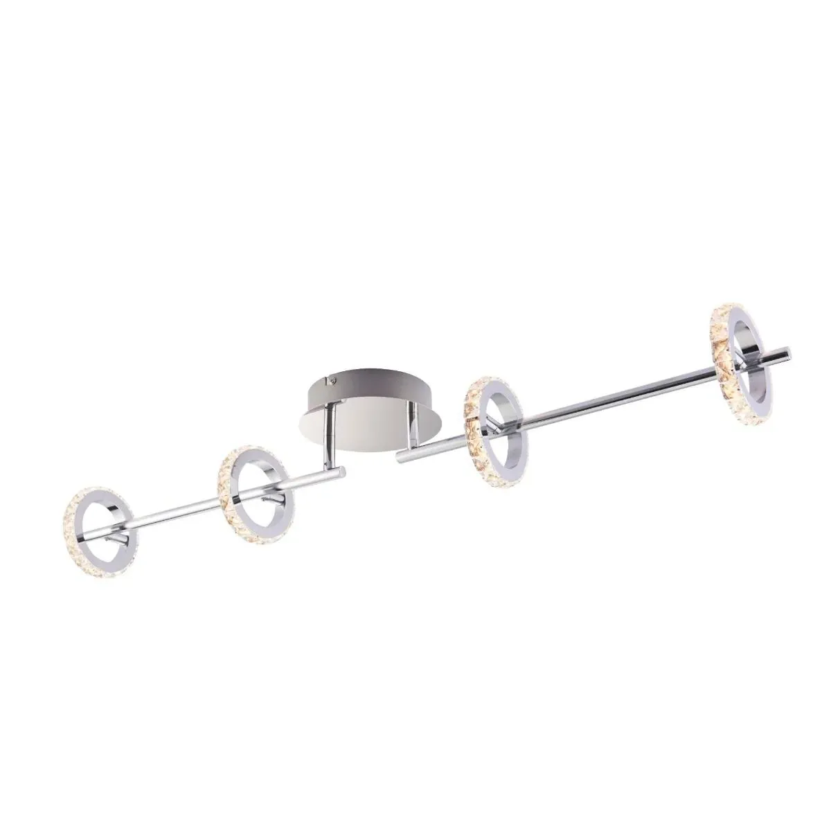 Alexa 4-Spot LED Ceiling Bar - Polished Chrome, Crystal product