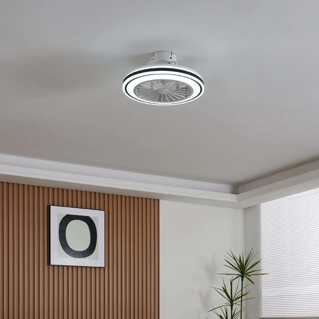 Almeria LED Ceiling Fan Light - White & Black product