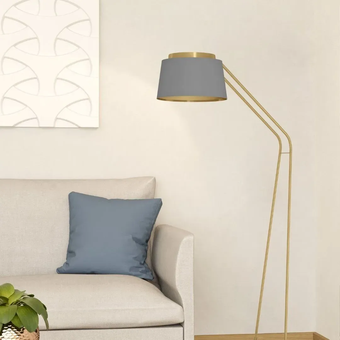 Almerimar Arc Floor Lamp - Grey, Gold, Brass product