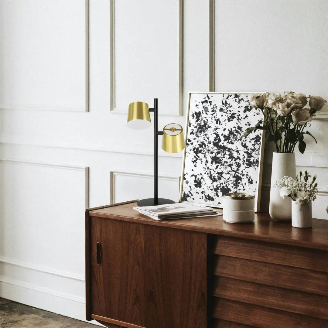 Altamari 2-Light LED Table Lamp - Black, Gold product