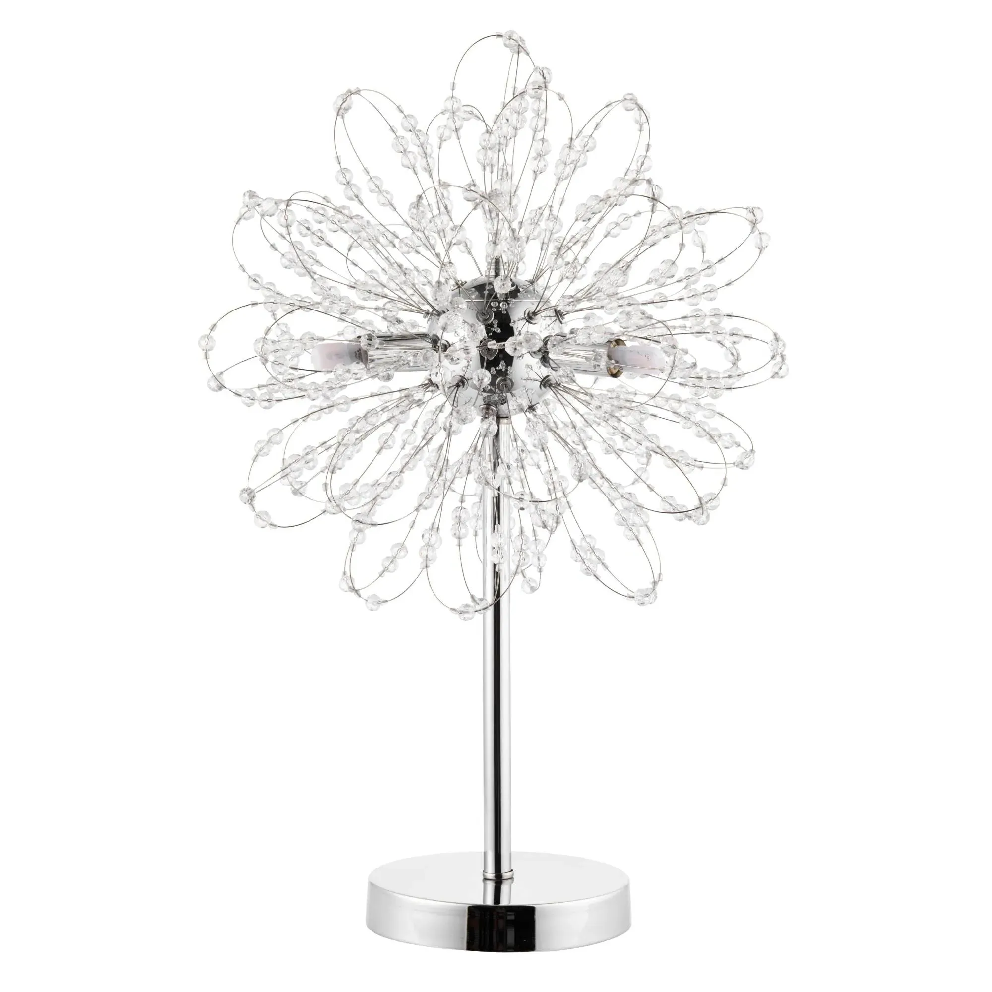 Alula 3-Light Table Lamp with Bead Detailing - Polished Chrome product