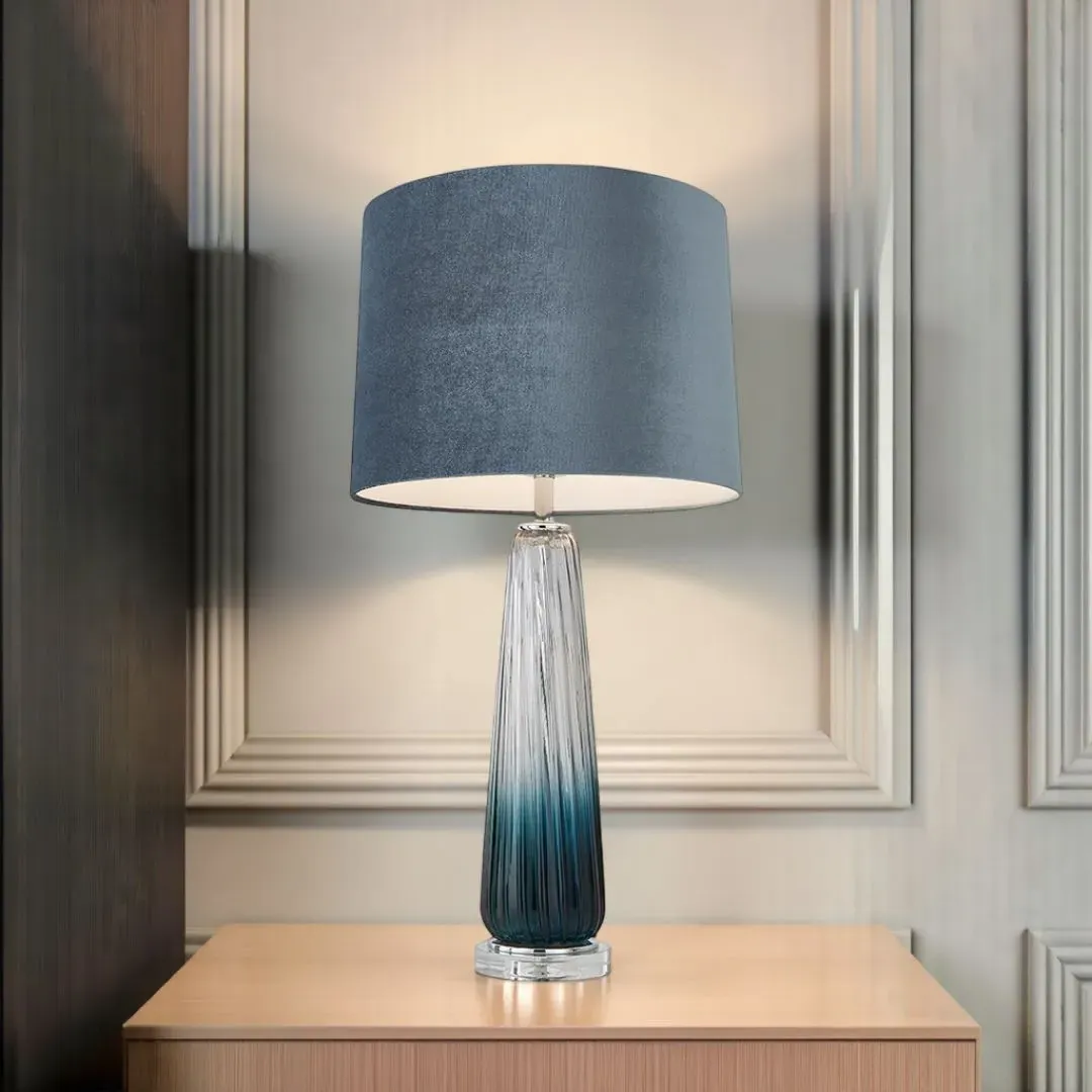 Alura Tapered Table Lamp - Blue Ombre, Glass product