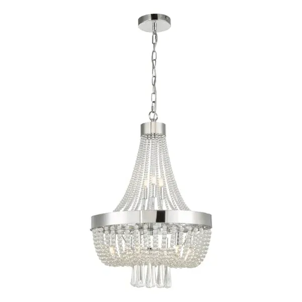 Alyssa Crystal Chandelier Height Adjustable - Polished Chrome product