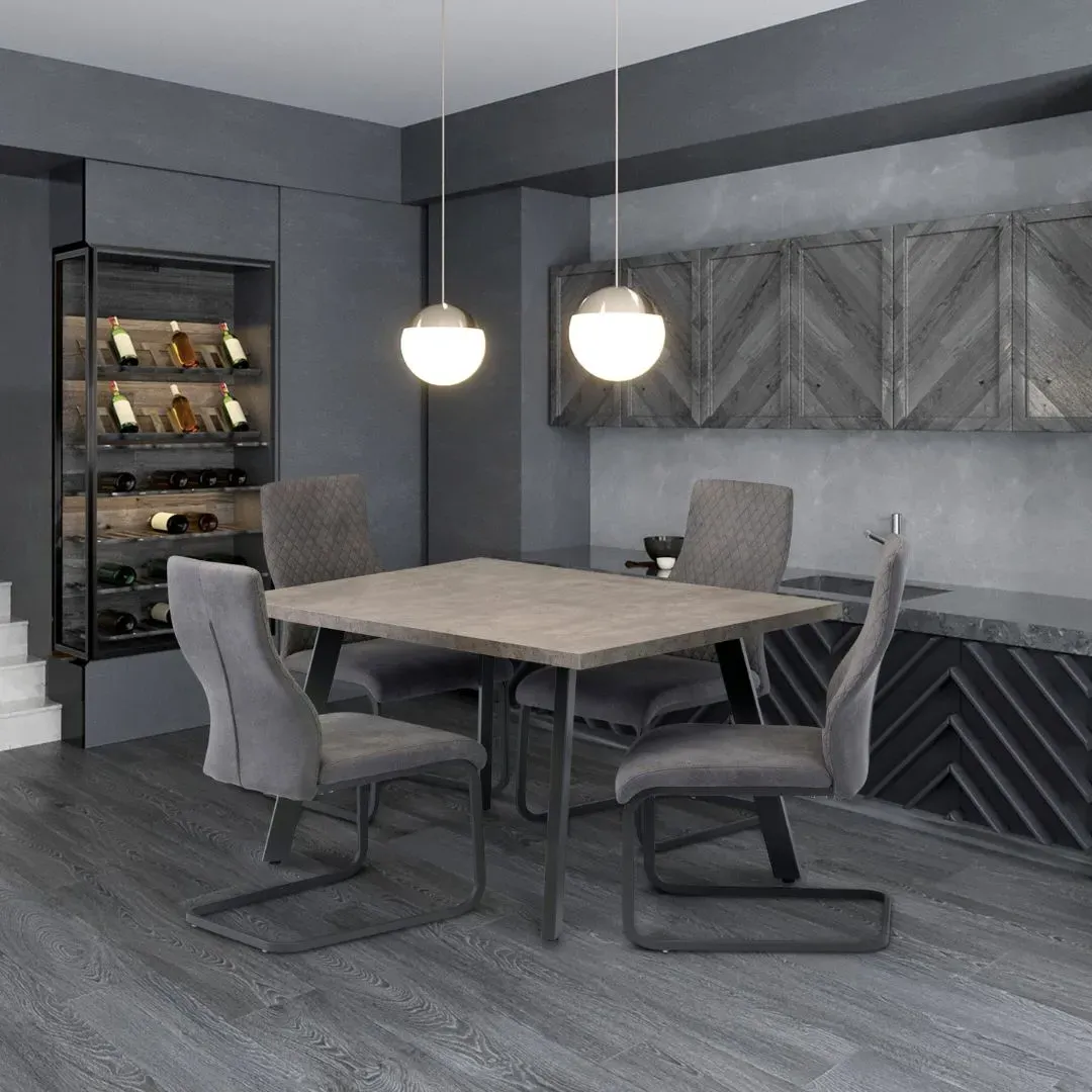 Amalfi 4-Seat Dining Set - Grey product