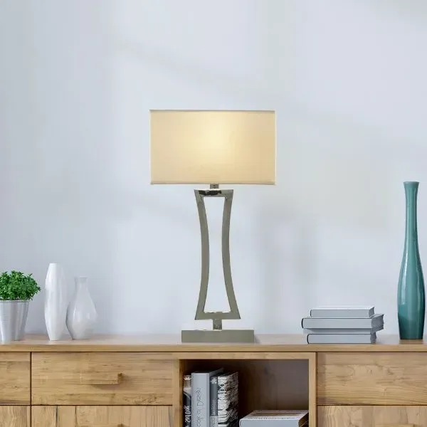 Amalfi Table Lamp - Chrome, Fabric product