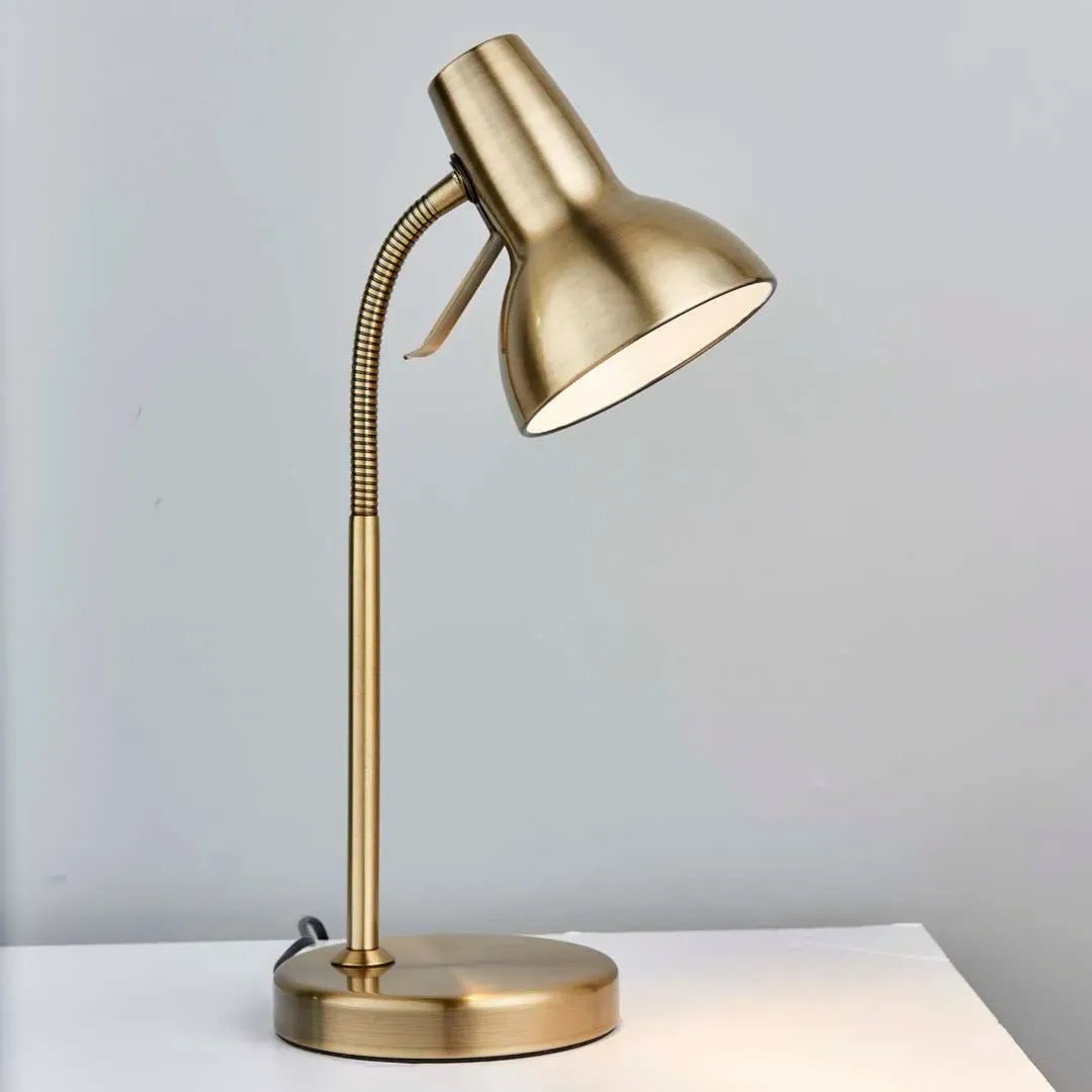 Amalfi USB Desk Lamp with Adjustable Head - Antique Brass product