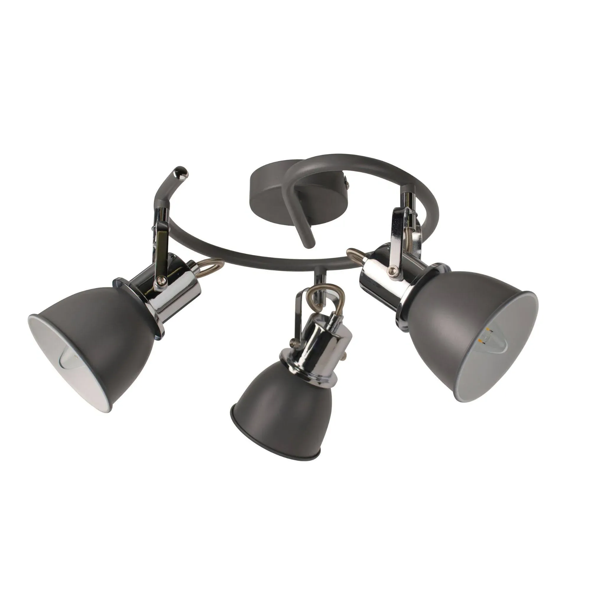 Amelix 3-Light Ceiling Spotlight Bar - Matt Grey, Chrome product