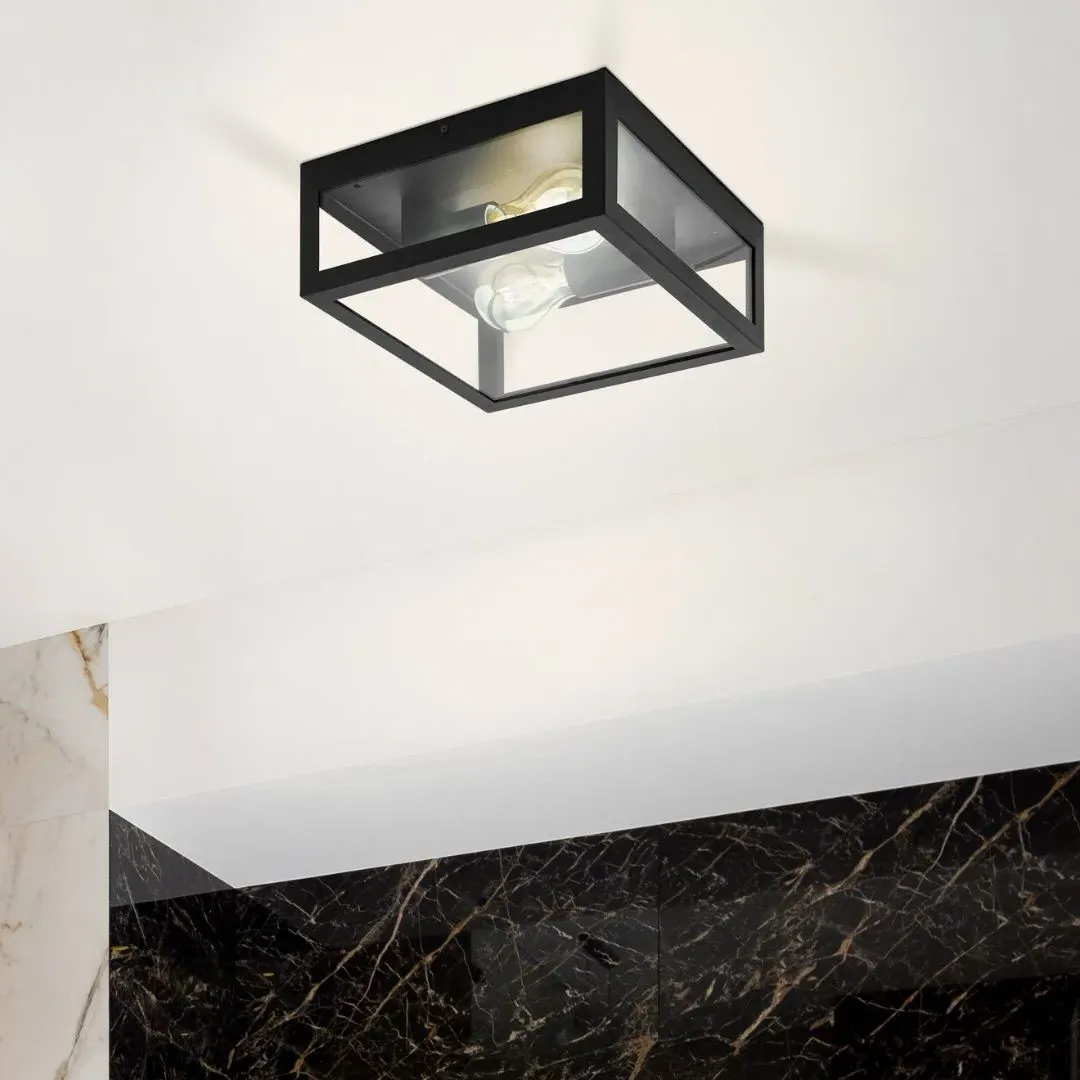 Amezola 2-Light Flush Ceiling Light - Glass Box product